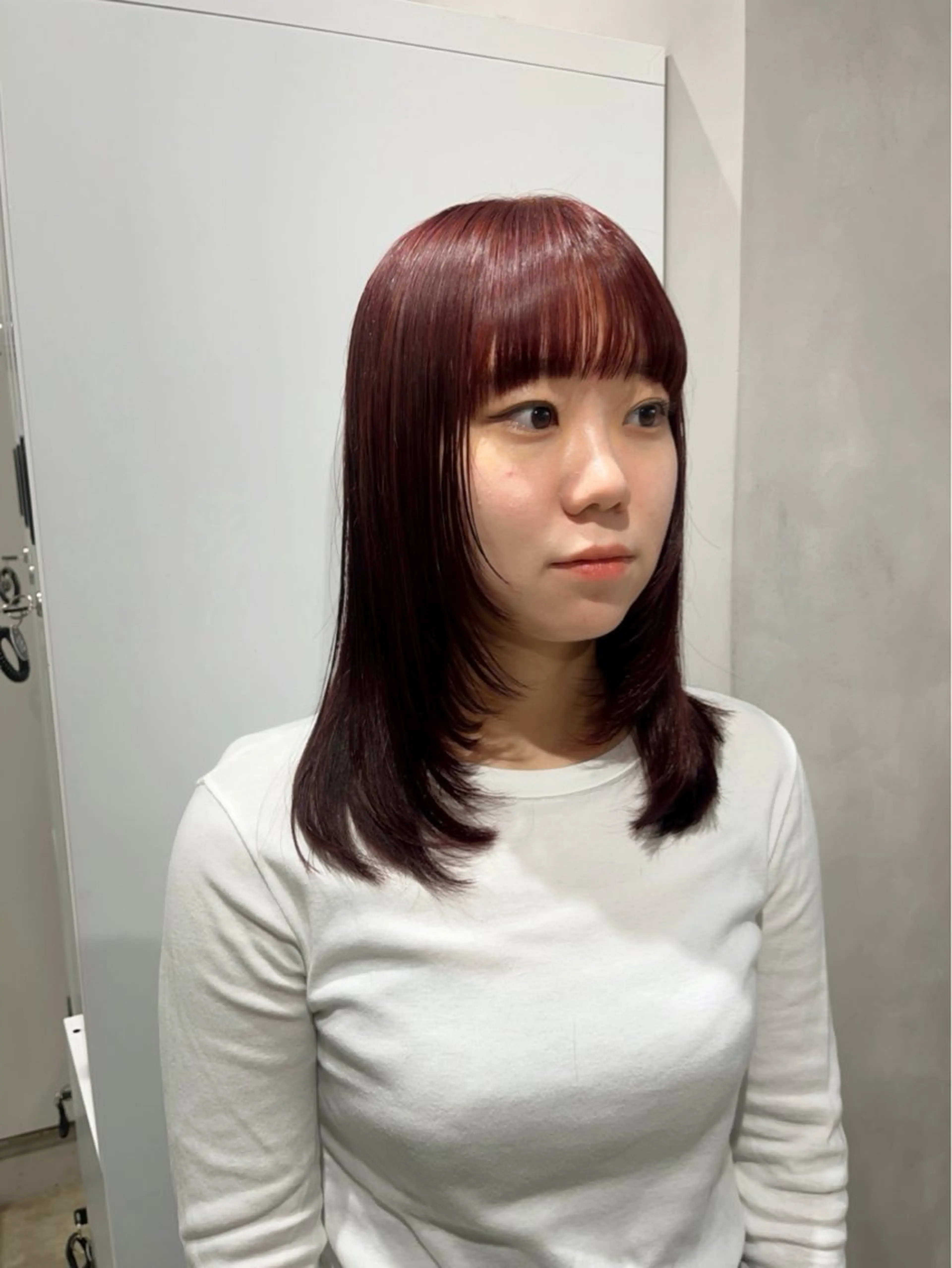 ミディアム カラー カット ヘアカラー トリートメント ボブ/ベージュ/ パーマ🪿近森ゆいのヘアスタイル