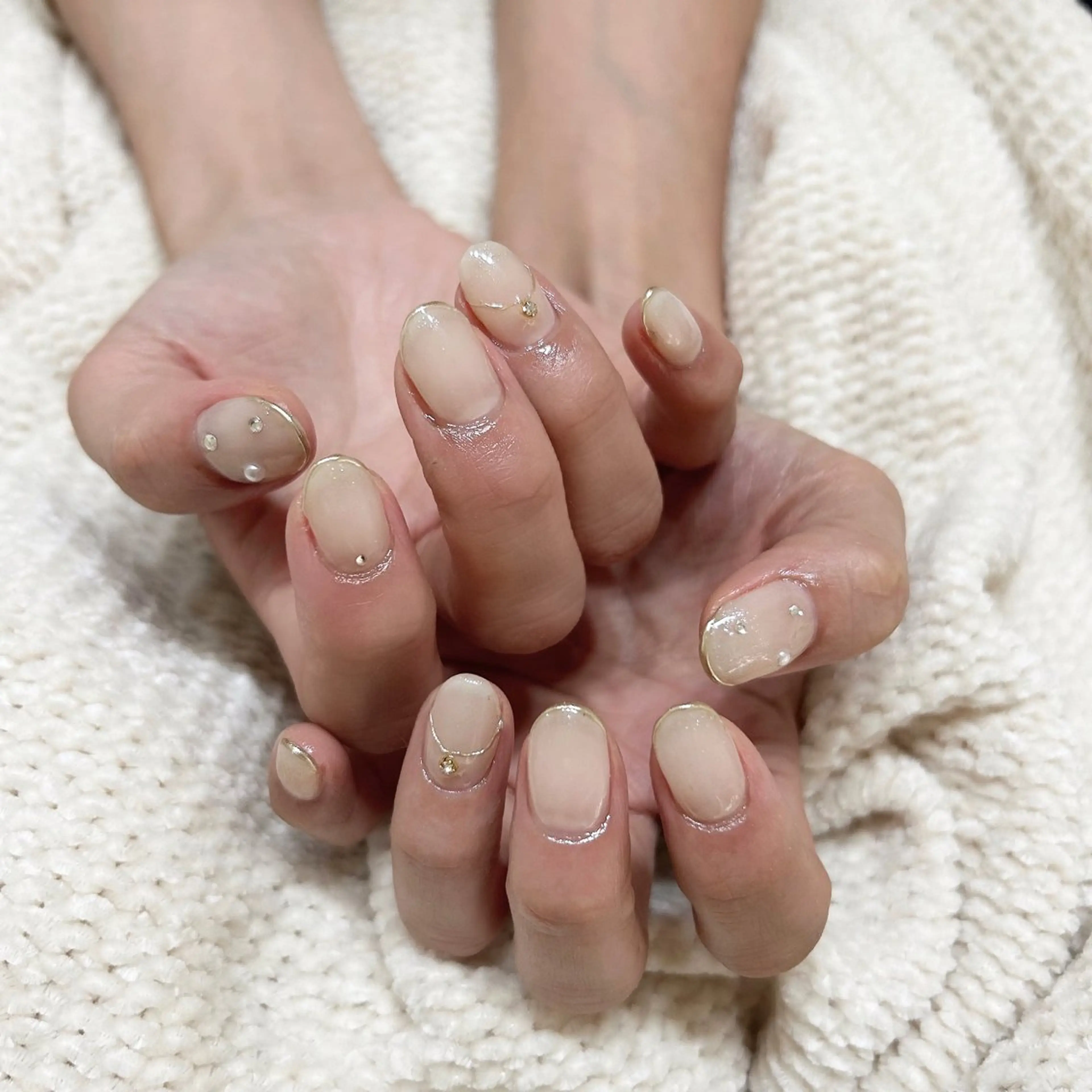 ネイル ブルー フットネイル ジェルネイル キラキラネイル 韓国ネイル RooM -mizuki-のネイルデザイン