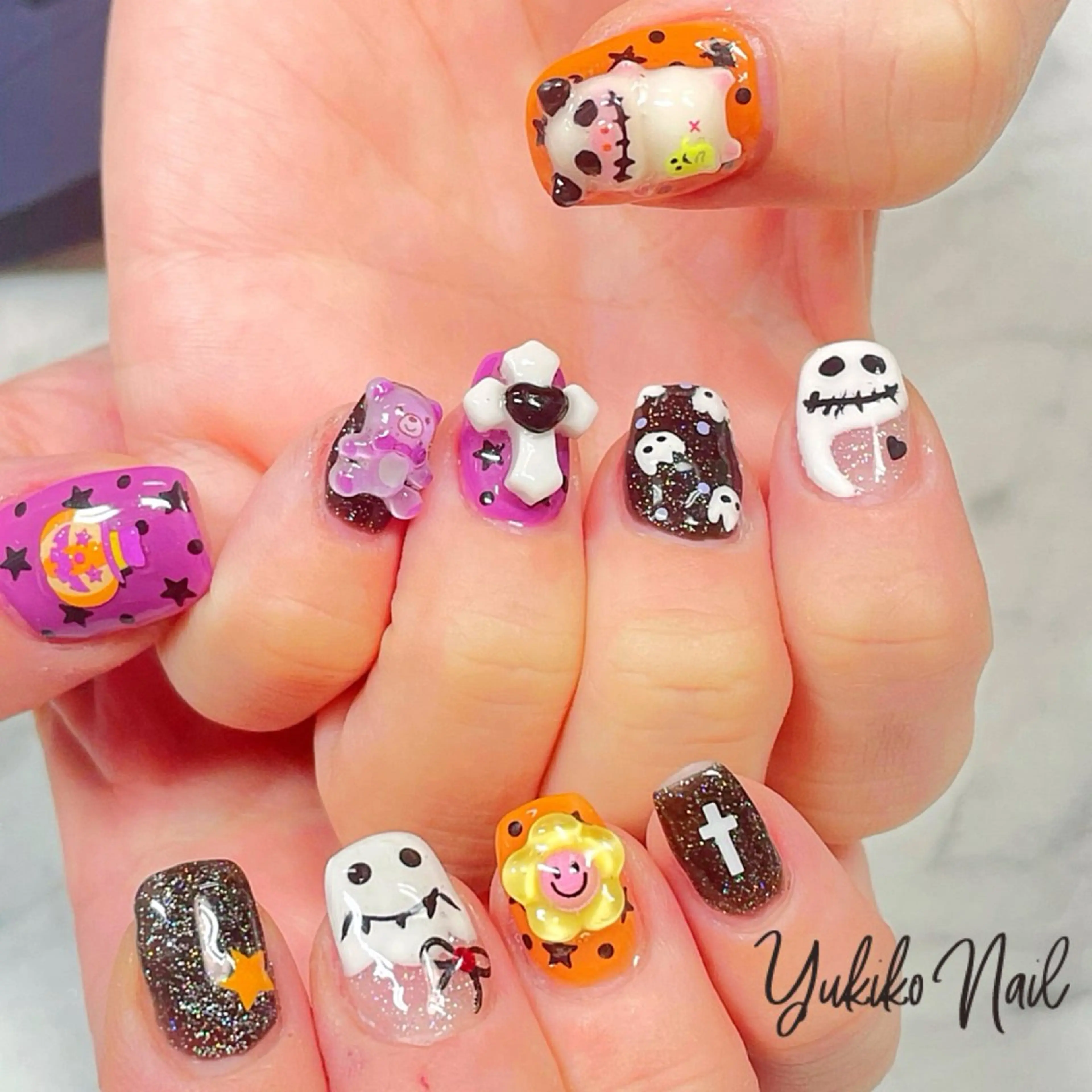 ネイル ハロウィン ハンドネイル ユキコ ネイルのネイルデザイン
