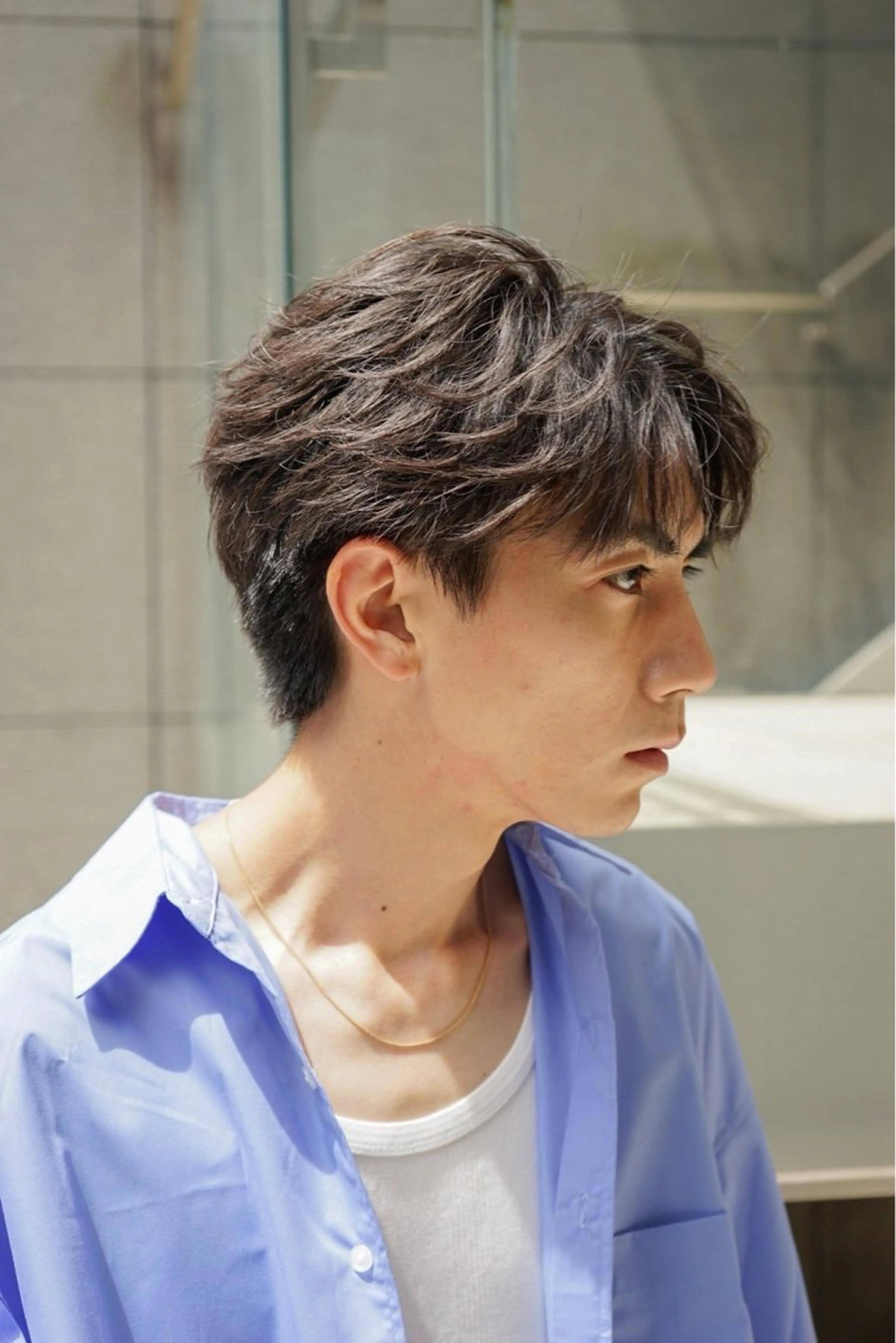 パーマ メンズ ミルクティーベージュ 新潟万代/MANA♡のヘアスタイル