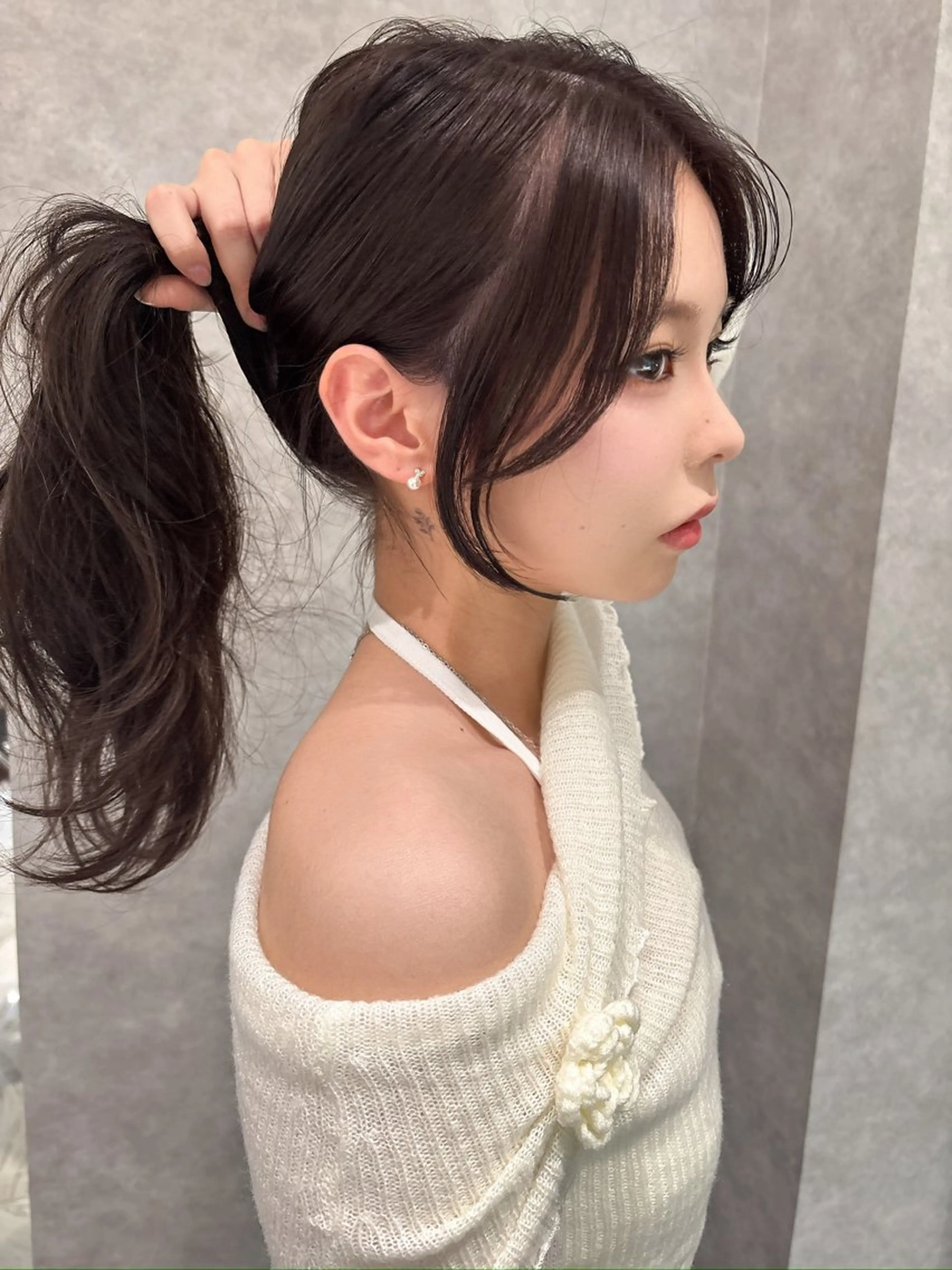 セミロング カラー 顔周りカット 小顔カット 縮毛矯正 美髪縮毛矯正/ 髪質改善/AYARIのヘアスタイル