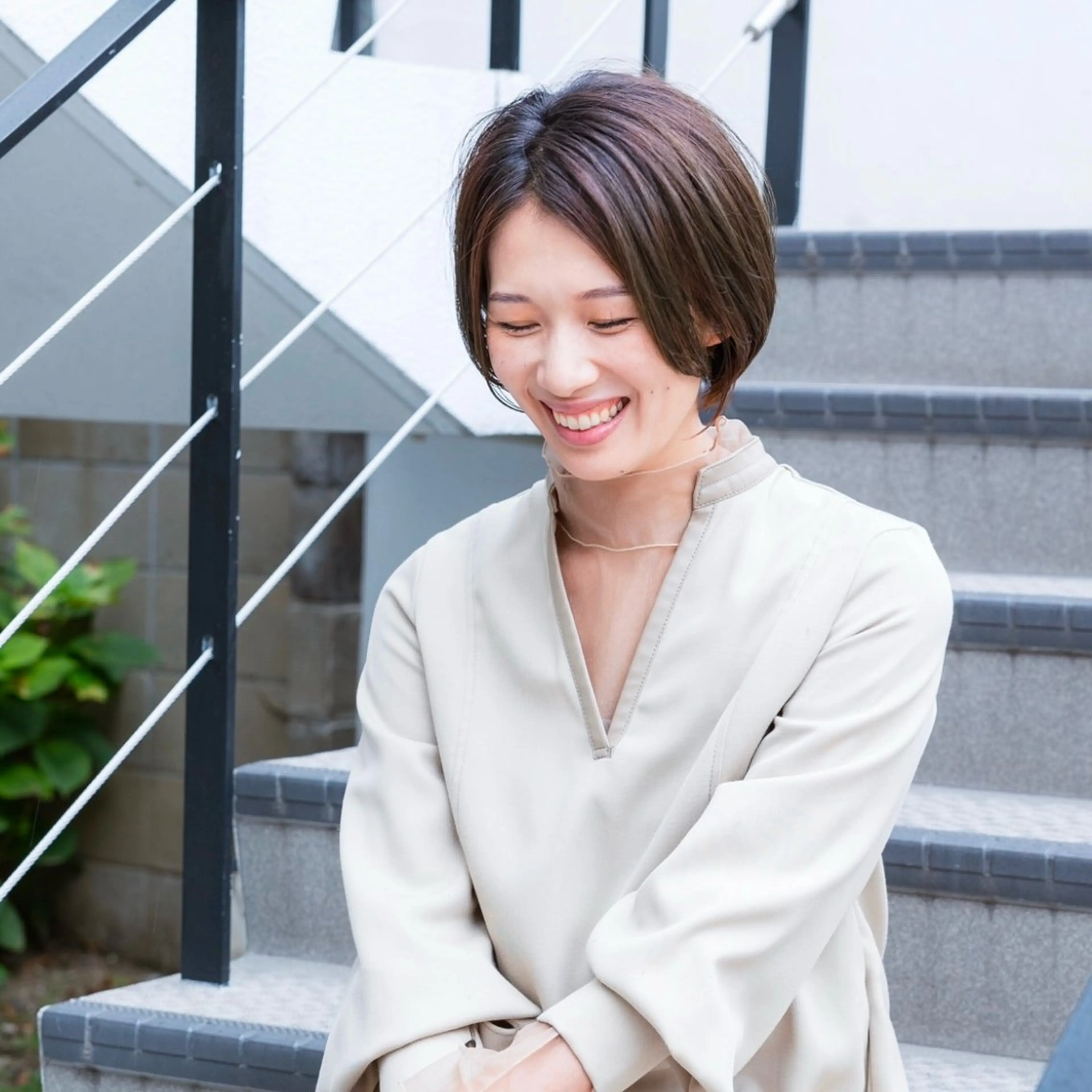 ショート カラー 瀧　元気/ショート/ 白髪ぼかし/髪質改善のヘアスタイル