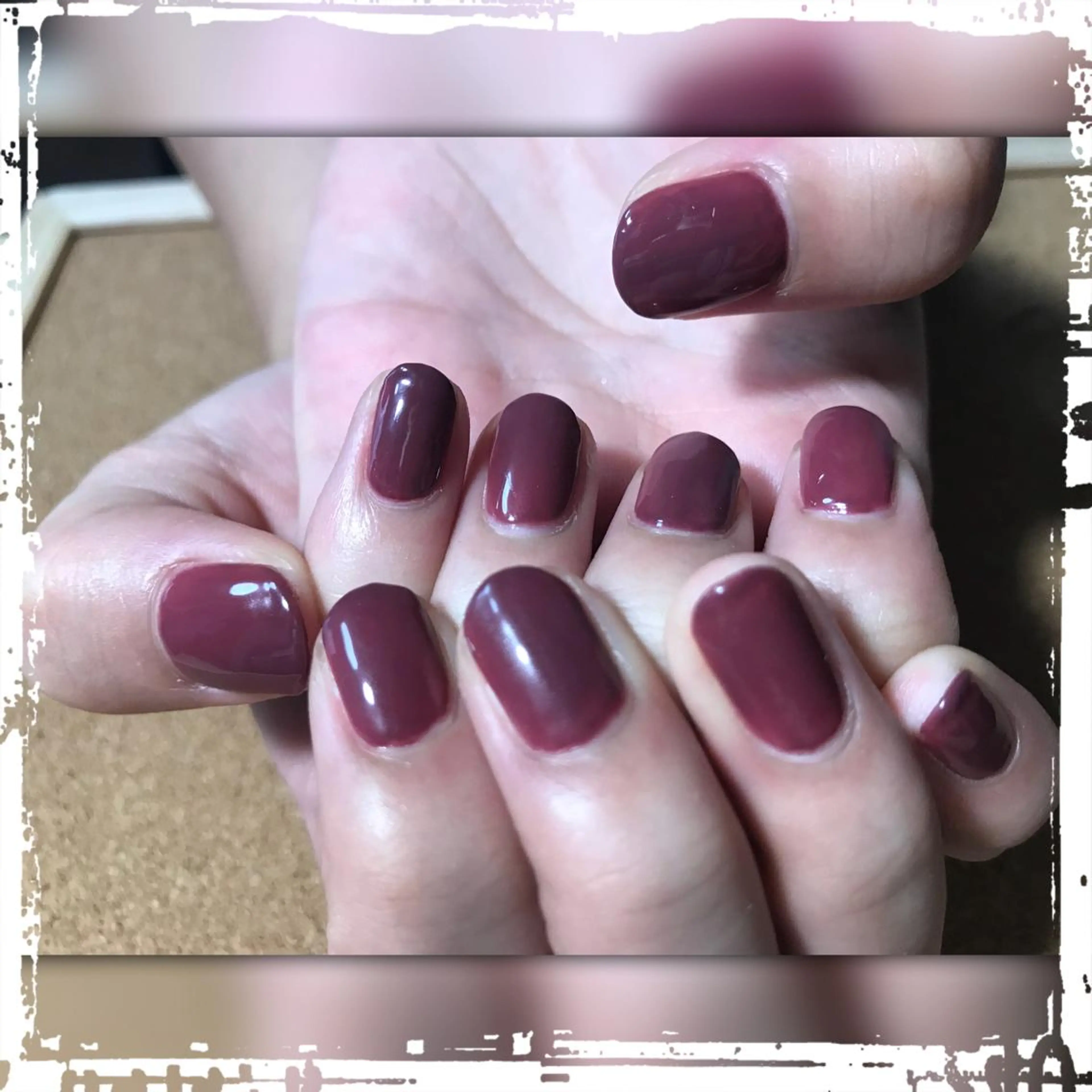 ネイル ワンカラーネイル ECLAT エクラ所属・寺山 千鶴のネイルデザイン