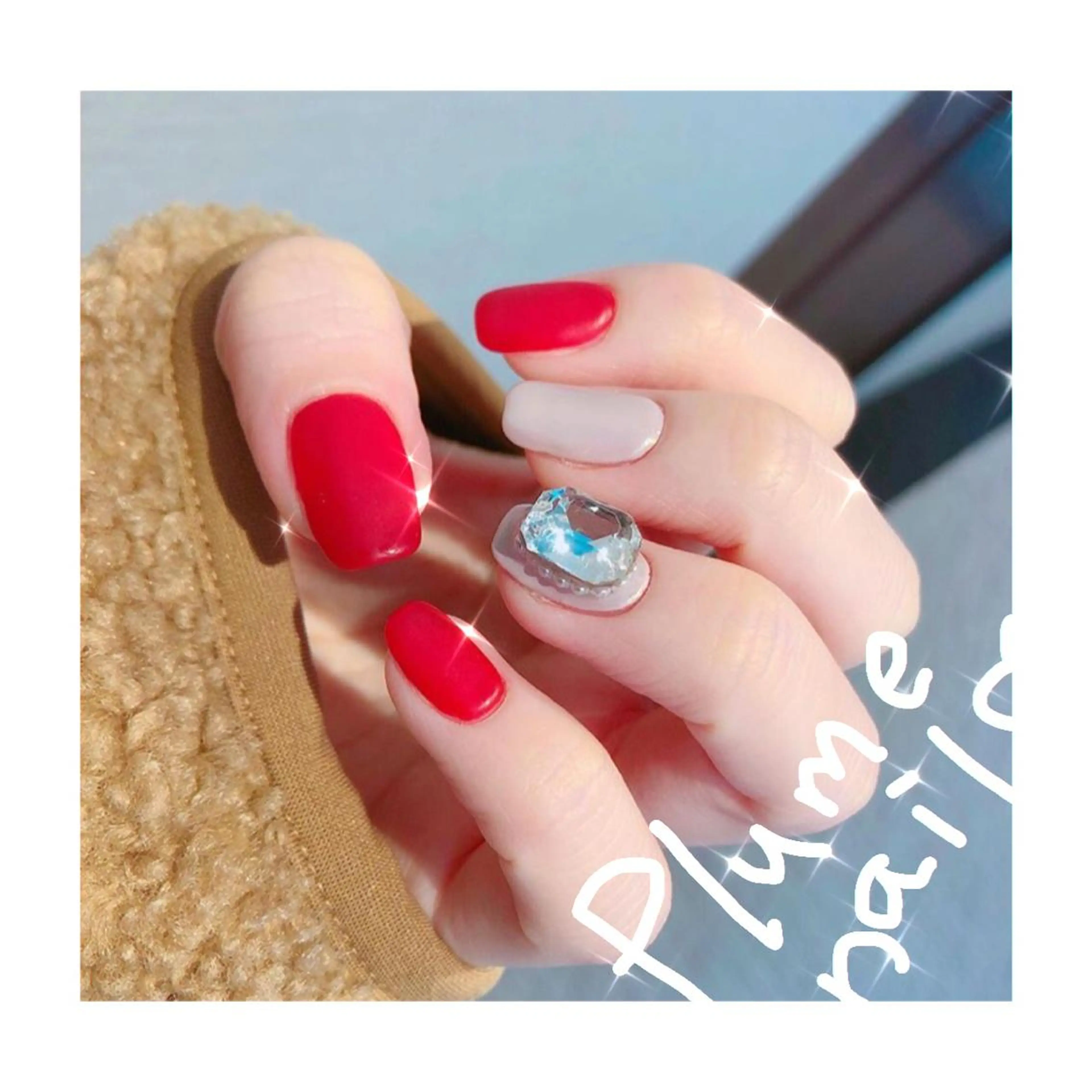 ネイル アニマル柄 アートネイル キラキラネイル 韓国ネイル ラメ(グリッター) plume nail ☆韓国ネイルのネイルデザイン