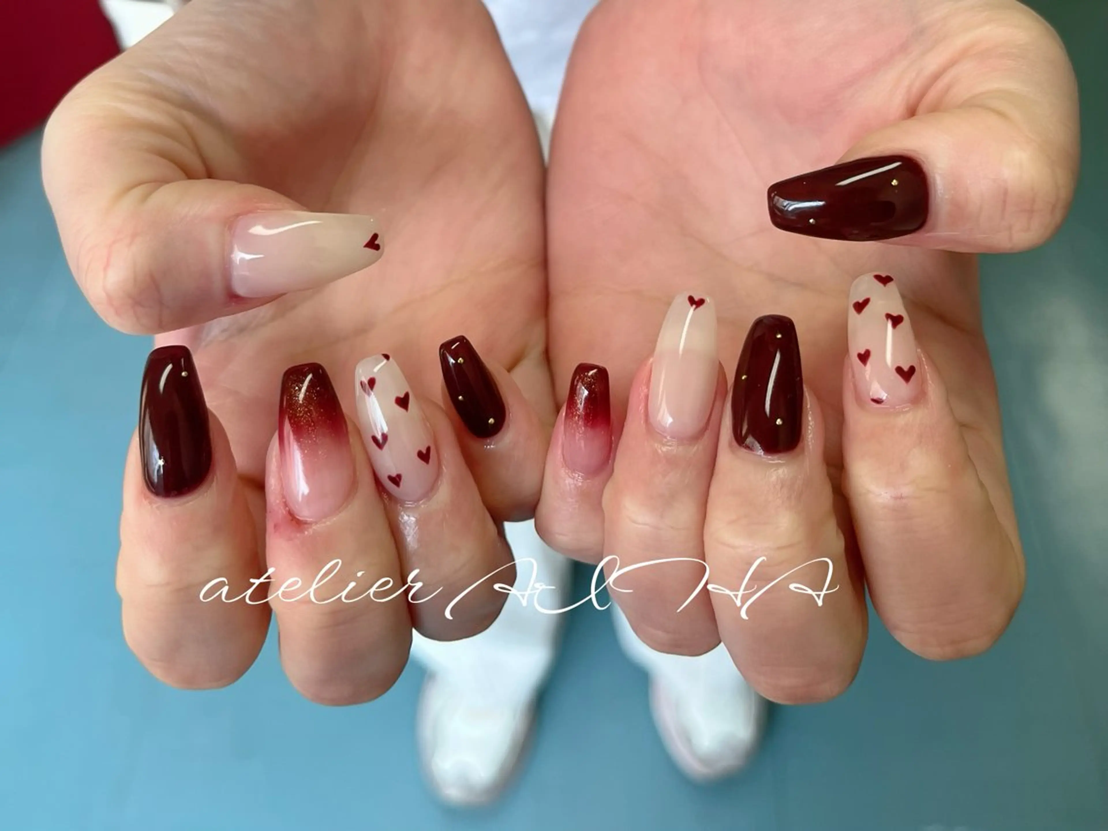 セミロング ハンドネイル ハンドケア アトリエAIHA★ フィルイン推奨サロンのネイルデザイン