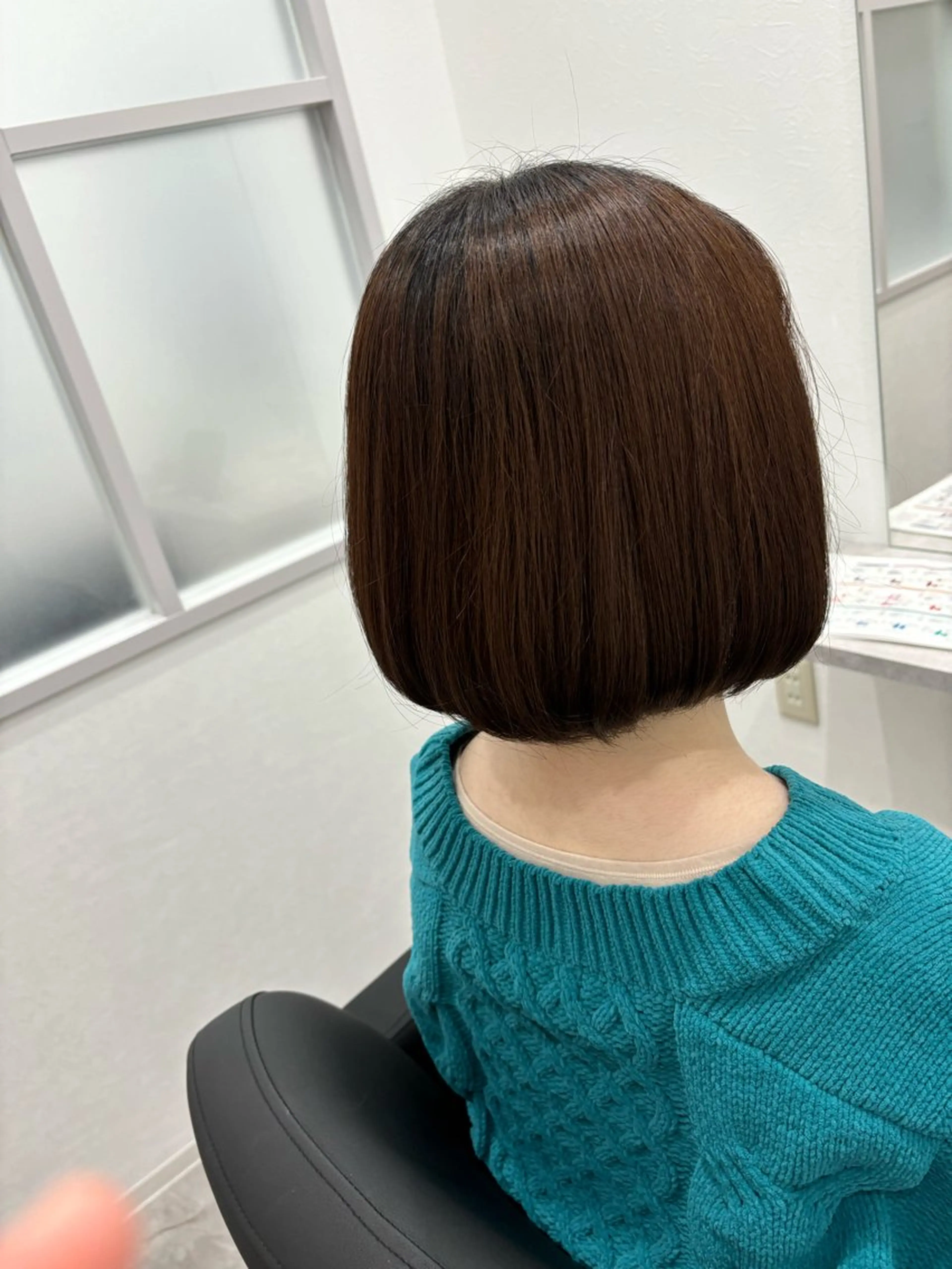 ミディアム ボブ カット トリートメント 髪質改善/透明感 カラー/内藤有須加のヘアスタイル