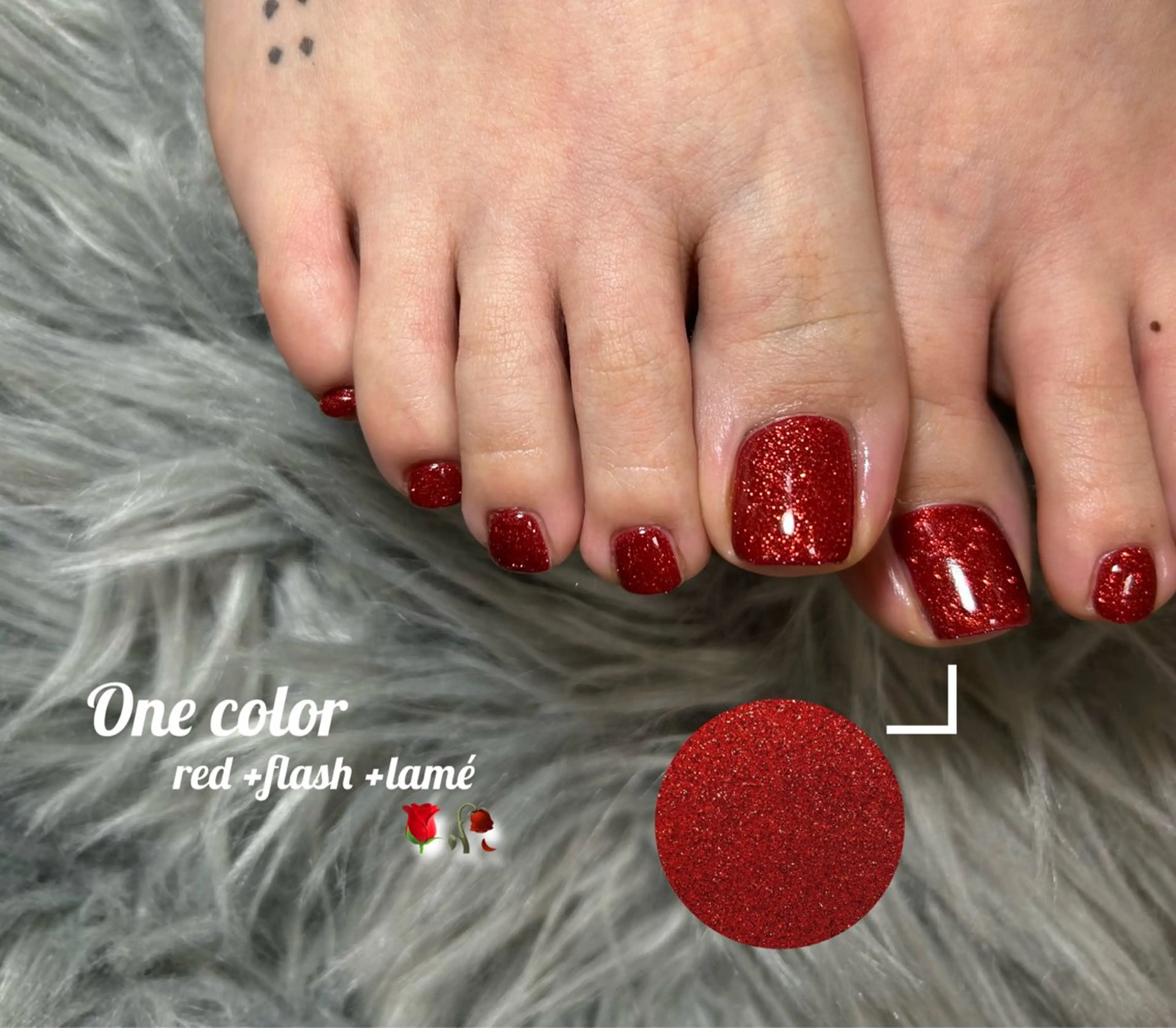 【foot】初回ワンカラー🫧ラメ，パウダー類も2度塗りまでは同価格です🎀の写真