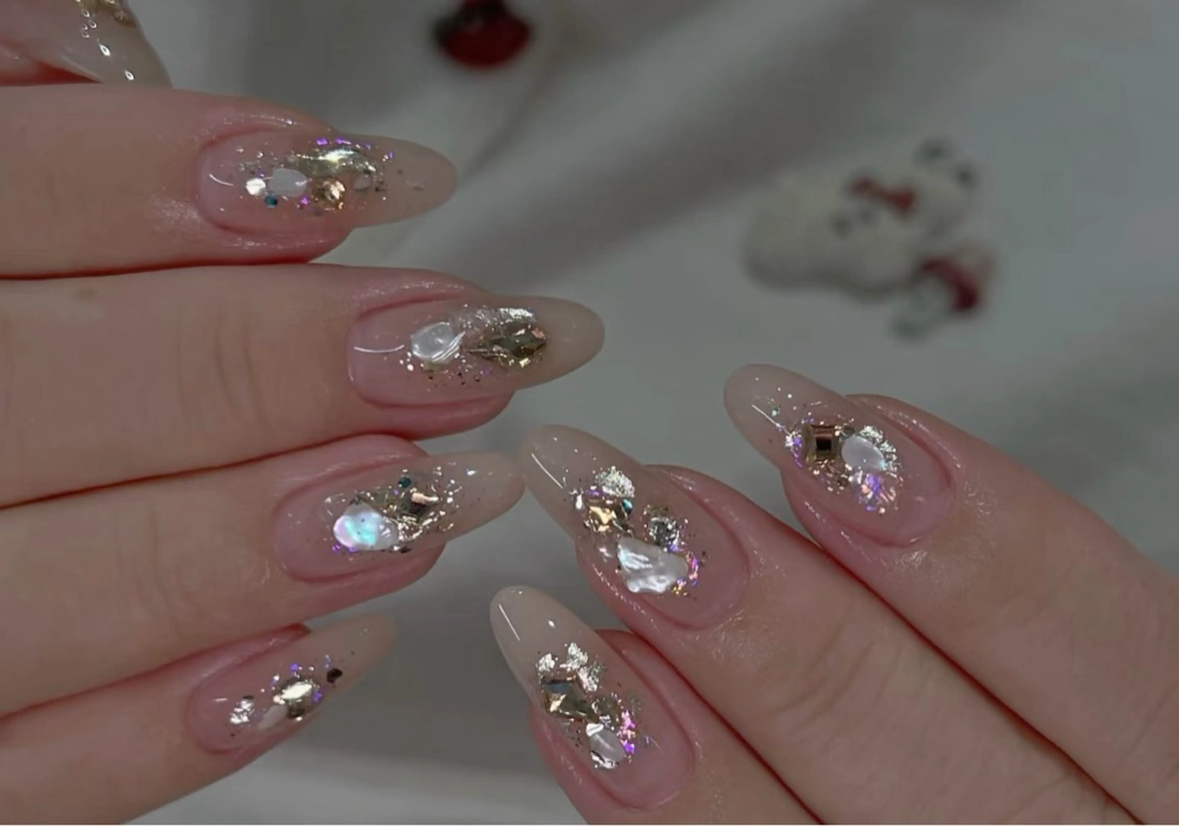 ネイル 桜ネイル フットネイル フレンチネイル グラデーション 氷ネイル・うるうるネイル ハンドネイル Lynn_ Nailのネイルデザイン