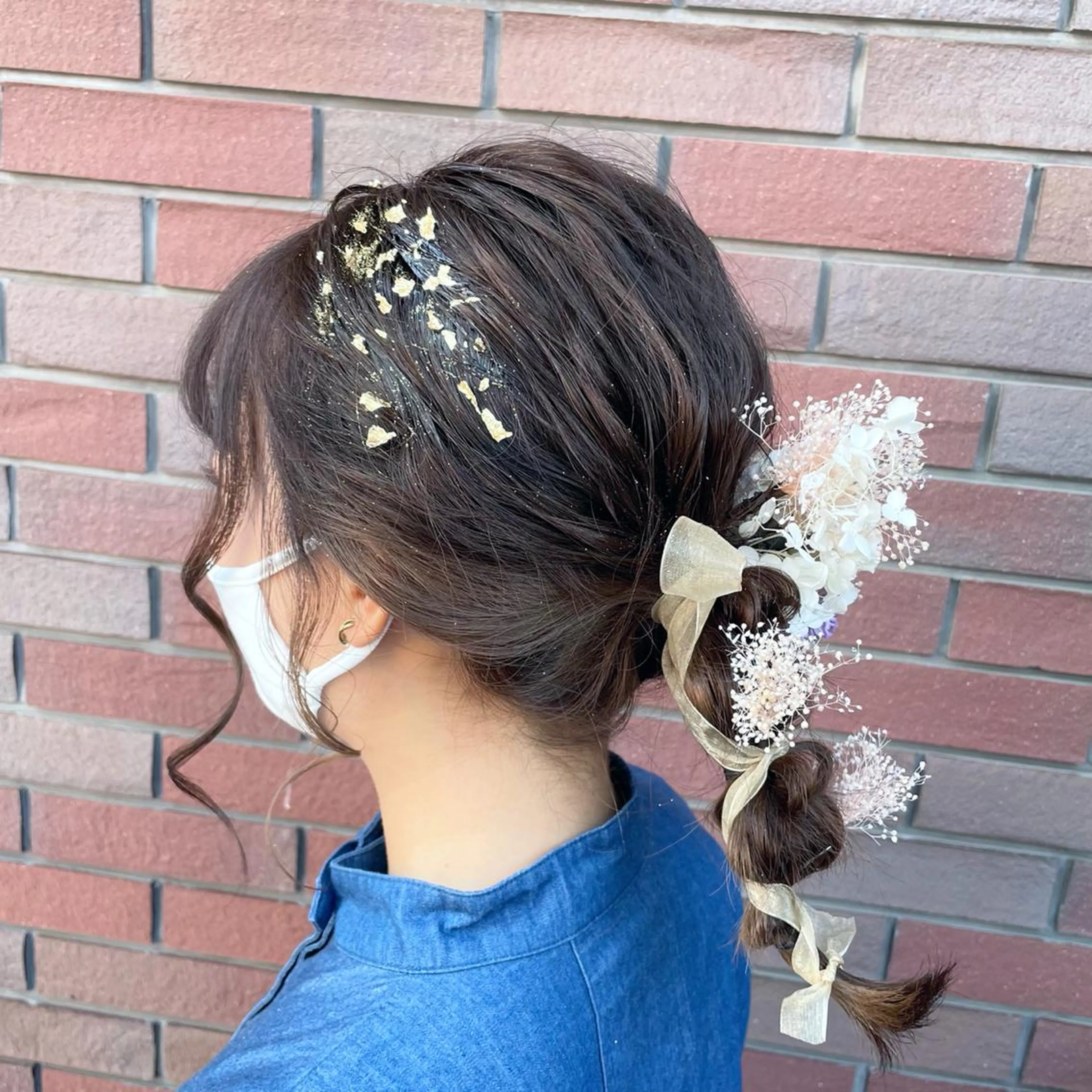 ミディアム カラー ヘアアレンジ 卒業式のヘアスタイル 古沢 みづきのヘアスタイル