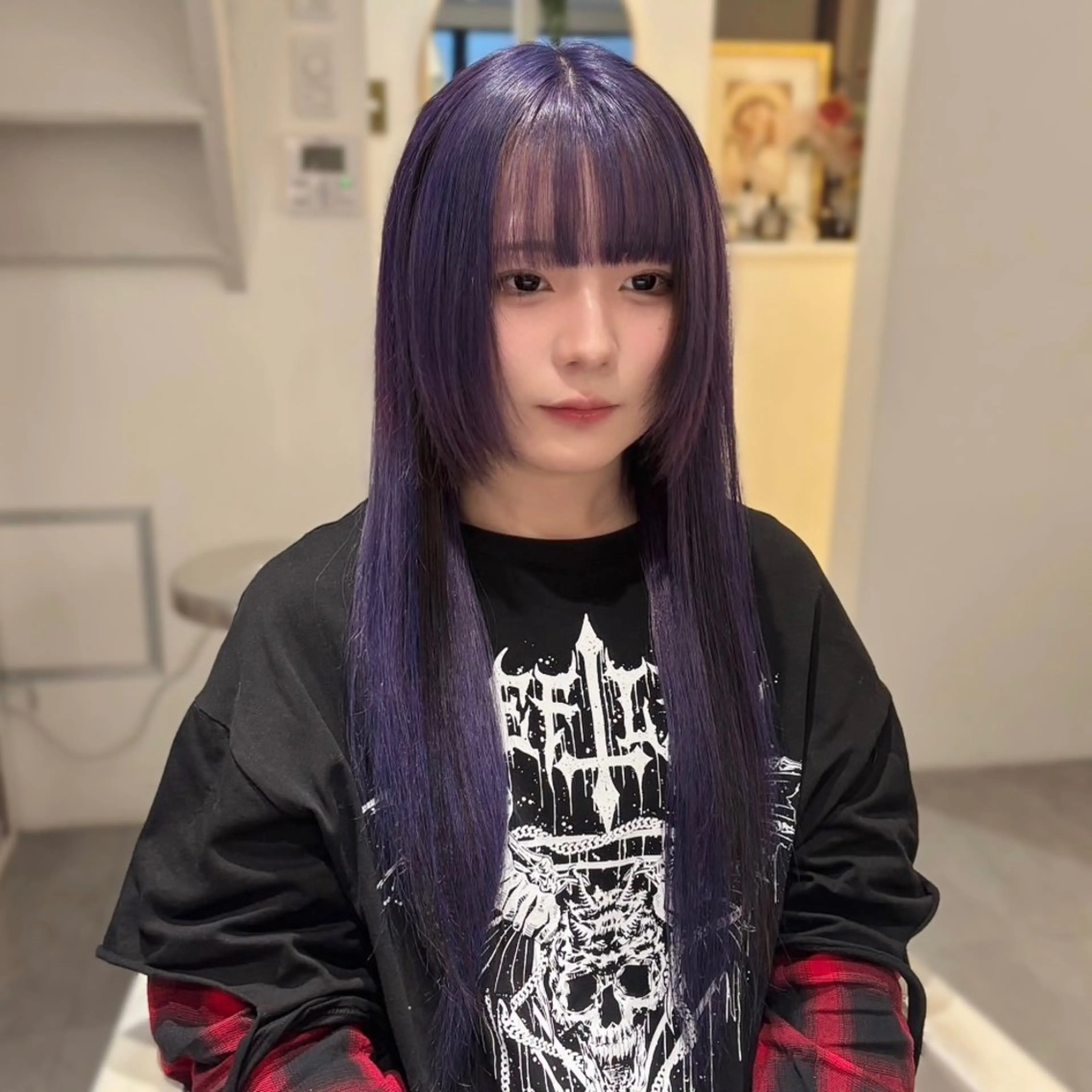 〖お試し⁉️今人気の羽エクステ✨️〗ワンカラー+羽エクステ10本🪶エクステ染めも可能です🙆‍♀️💓の写真