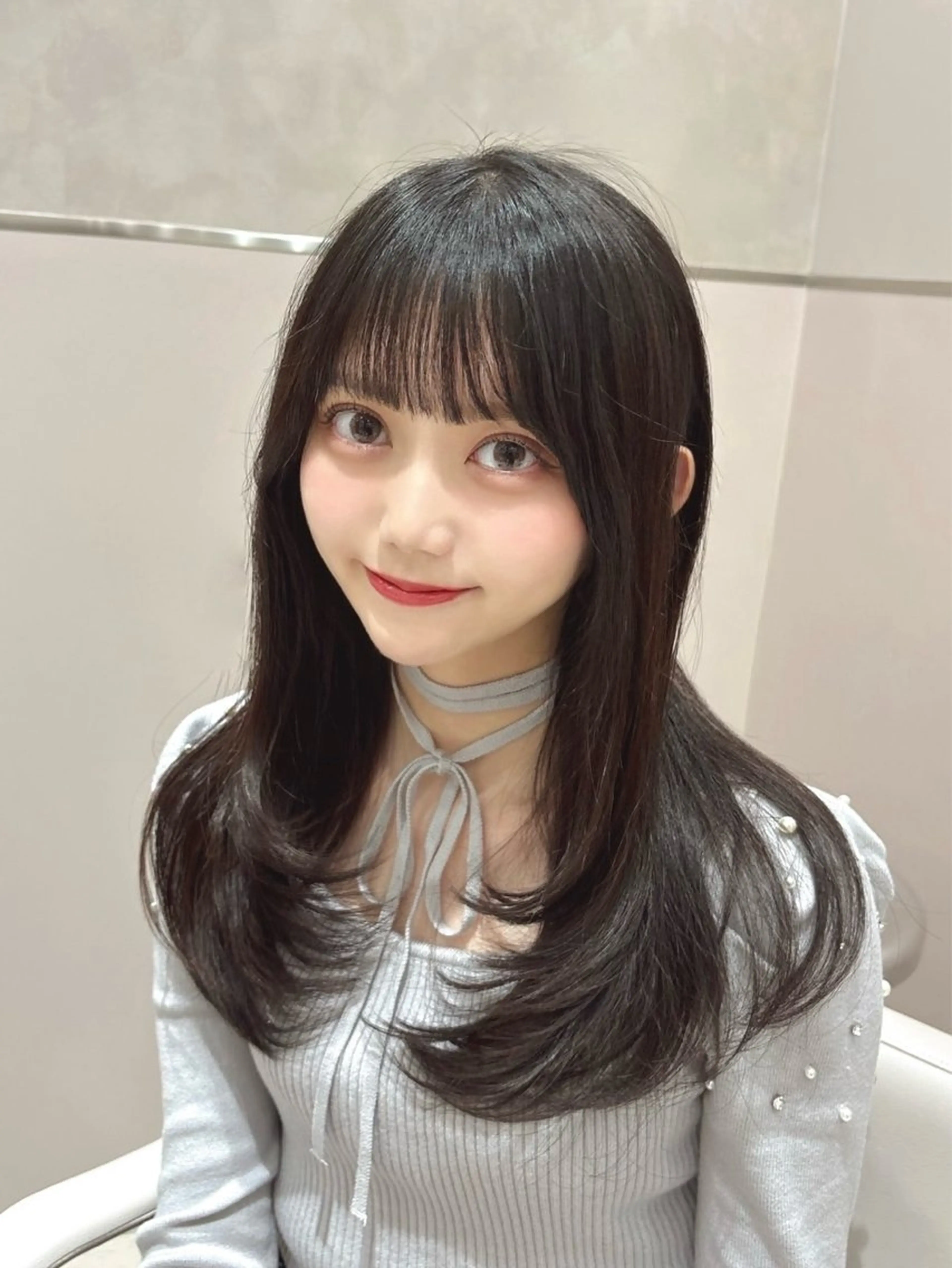 ロング ハイレイヤー レイヤーカット カット ヘアカラー トリートメント 透明感カラー/似合わ せ前髪/柴田礼空のヘアスタイル