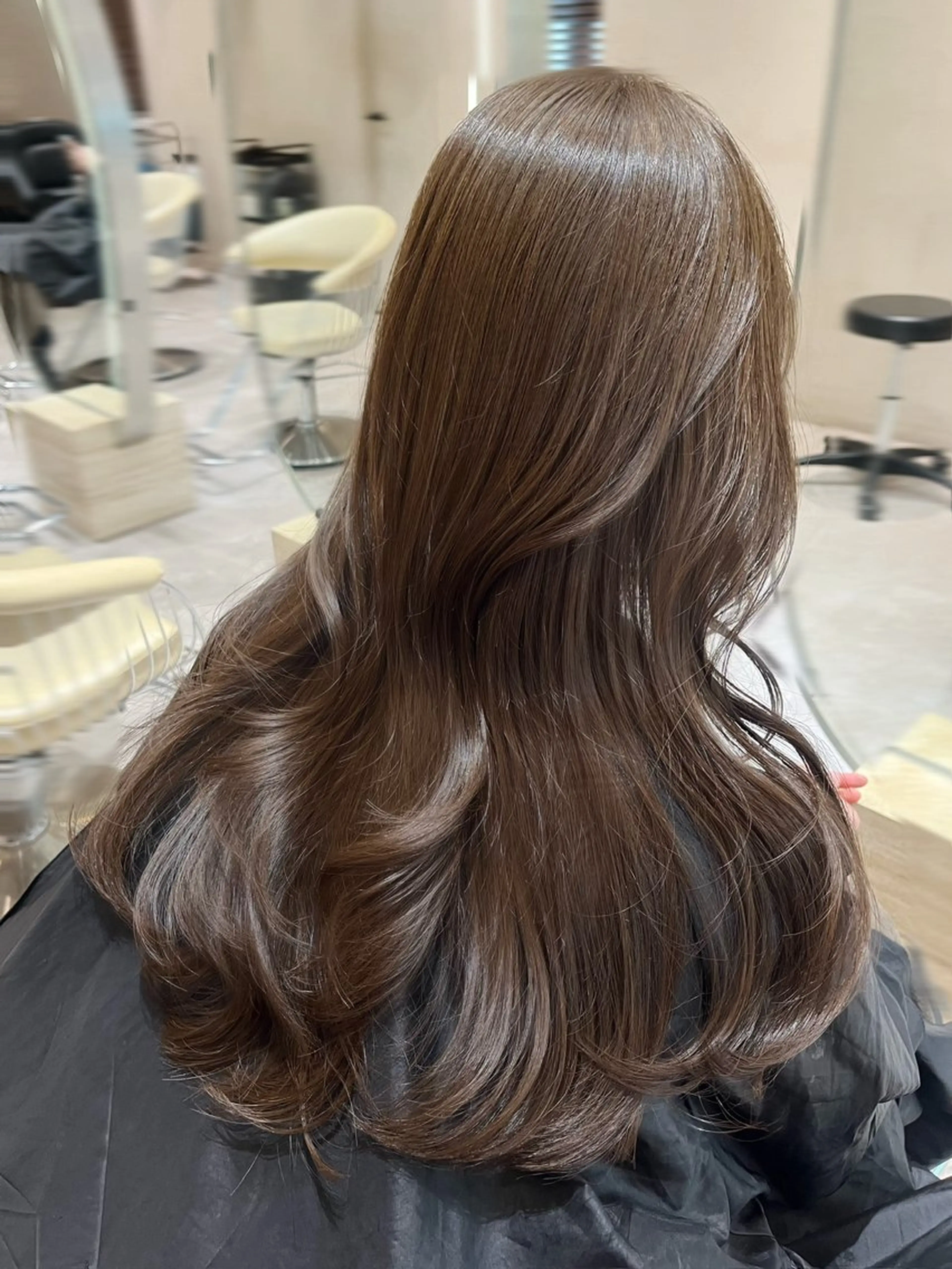 セミロング カラー カット ヘアカラー 顔周りカット/ 透明感カラー/ユナのヘアスタイル