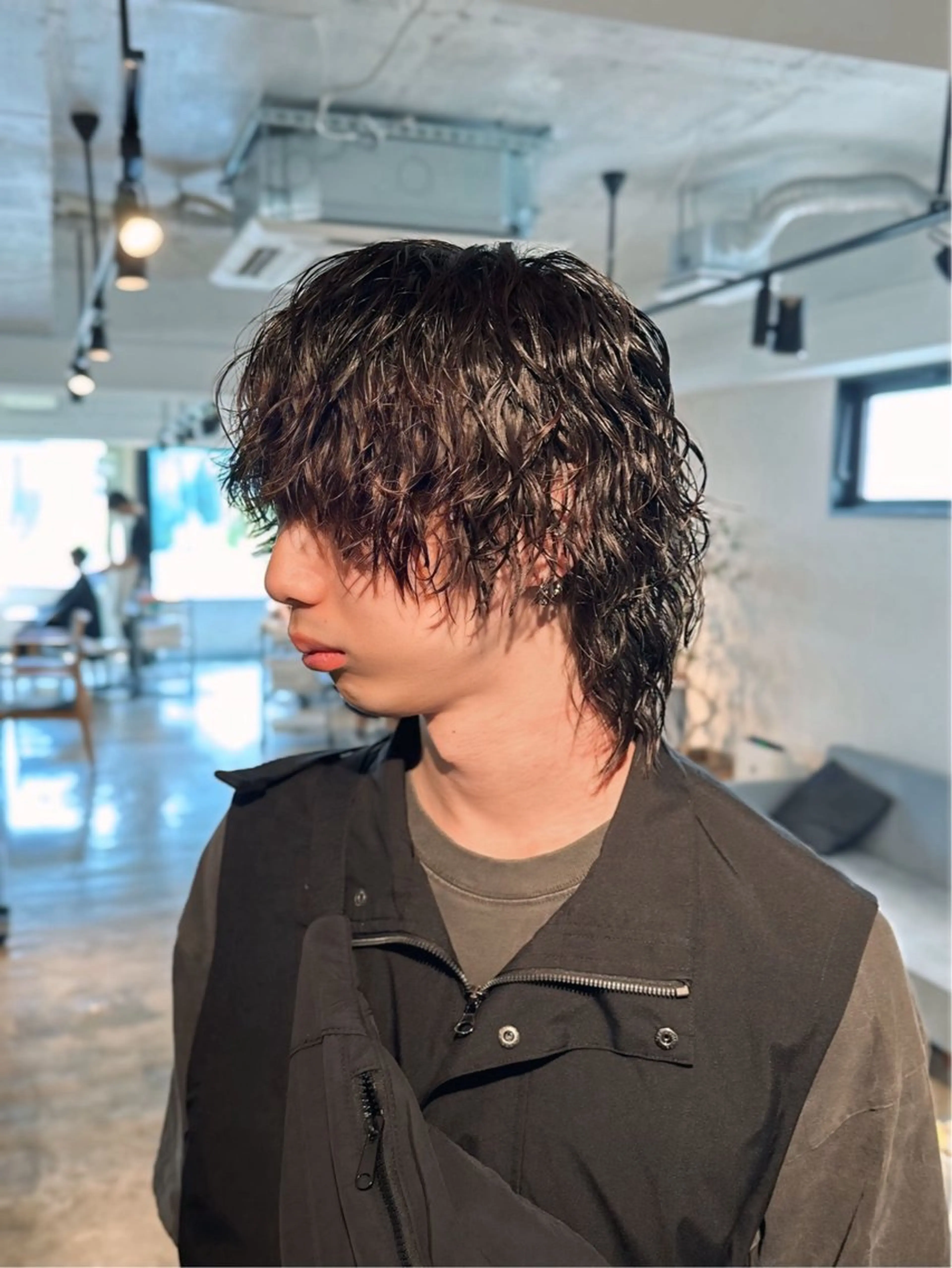 パーマ メンズ マッシュウルフ マッシュ メンズパーマ ツイストスパイラルパーマ メンズウルフカット カット ヘアカラー パーマ トリートメント 骨格補正施術/メンズ 専門美容師/YUYAのヘアスタイル