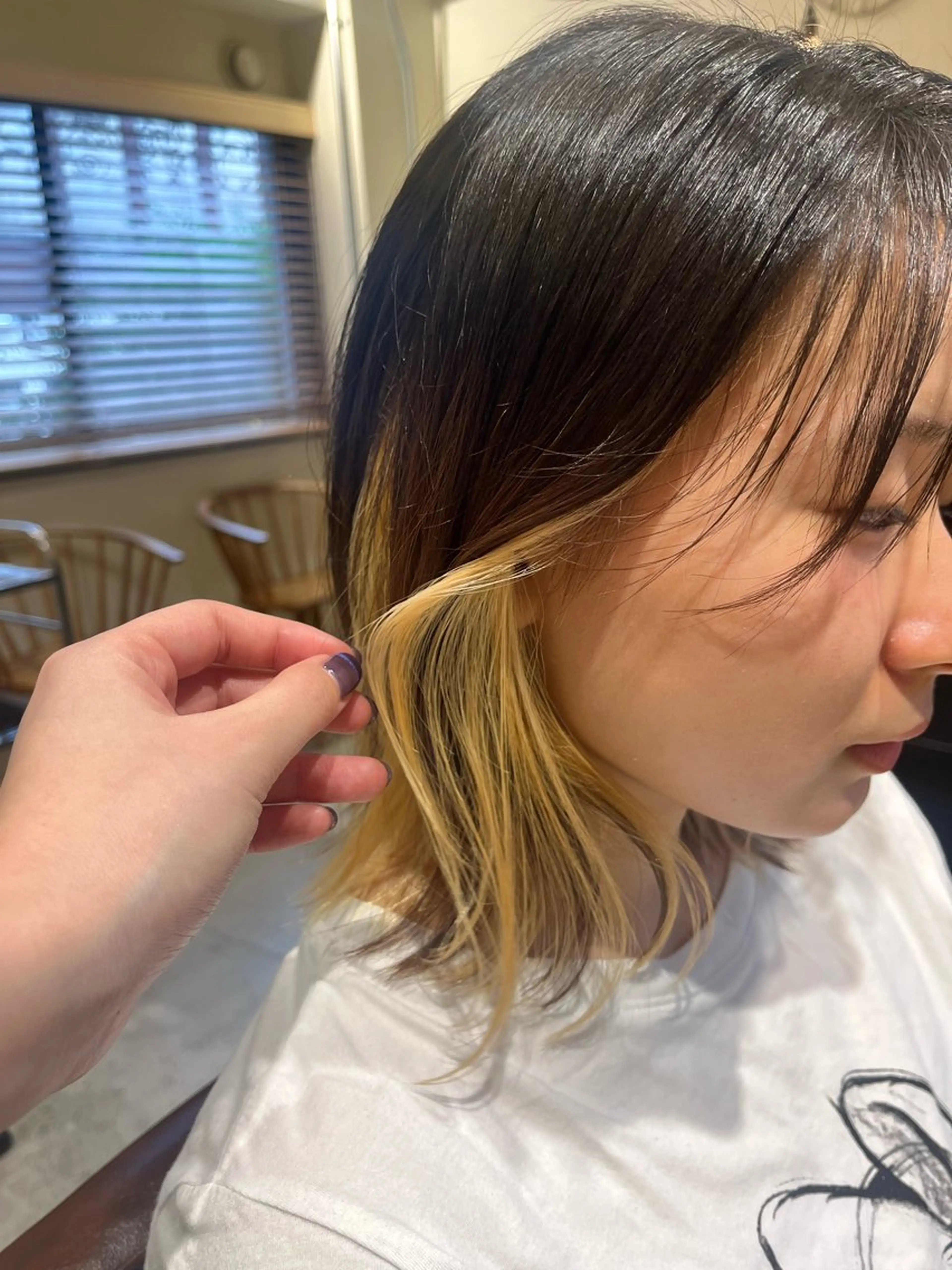 ミディアム カラー カット ヘアカラー 🦮shiori アイドルオタク🦮のヘアスタイル