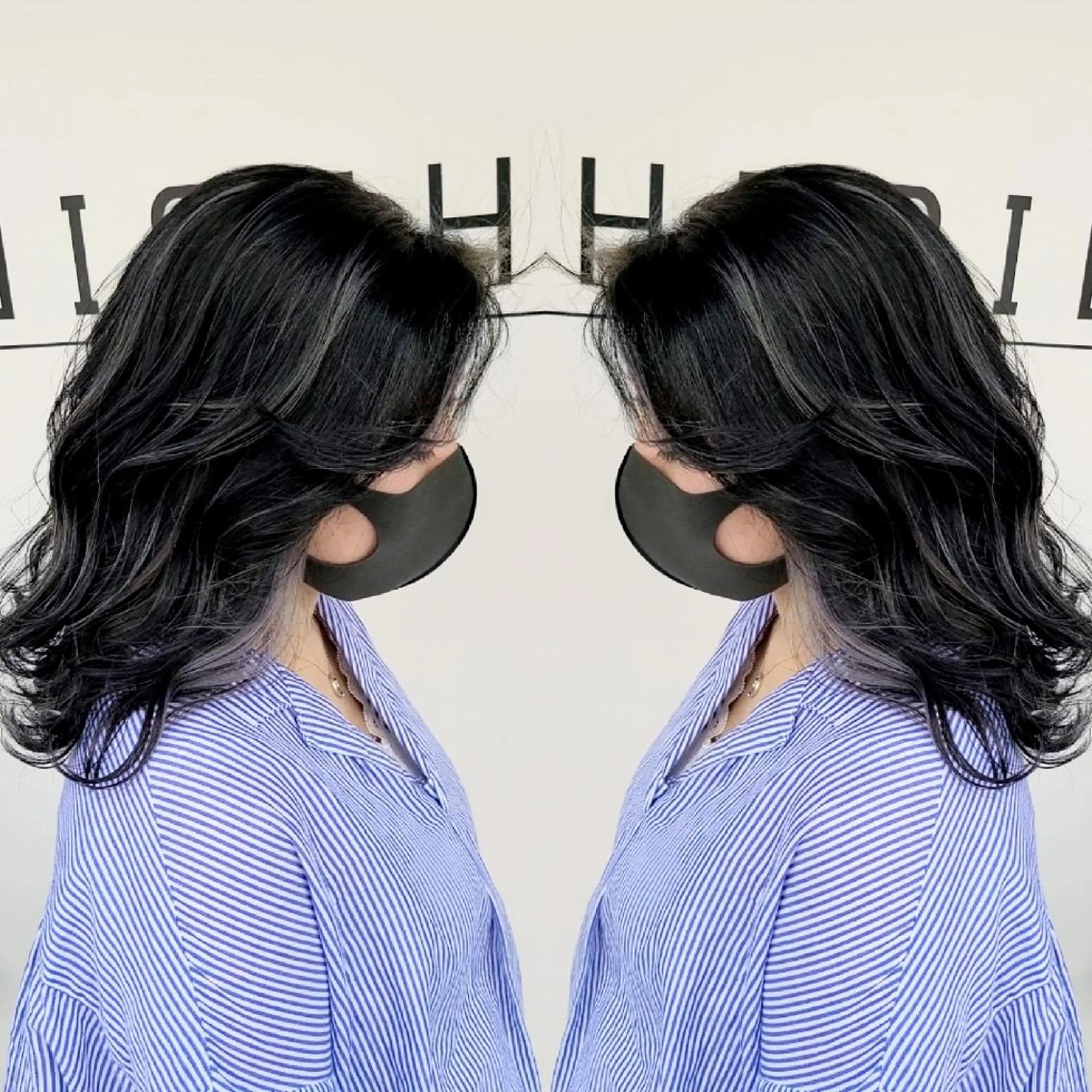 💡ホイル10枚で見える所にデザインを💡💡メンテナンスカット無料💡ミニマムハイライトカラー+ケアトリートメントの写真