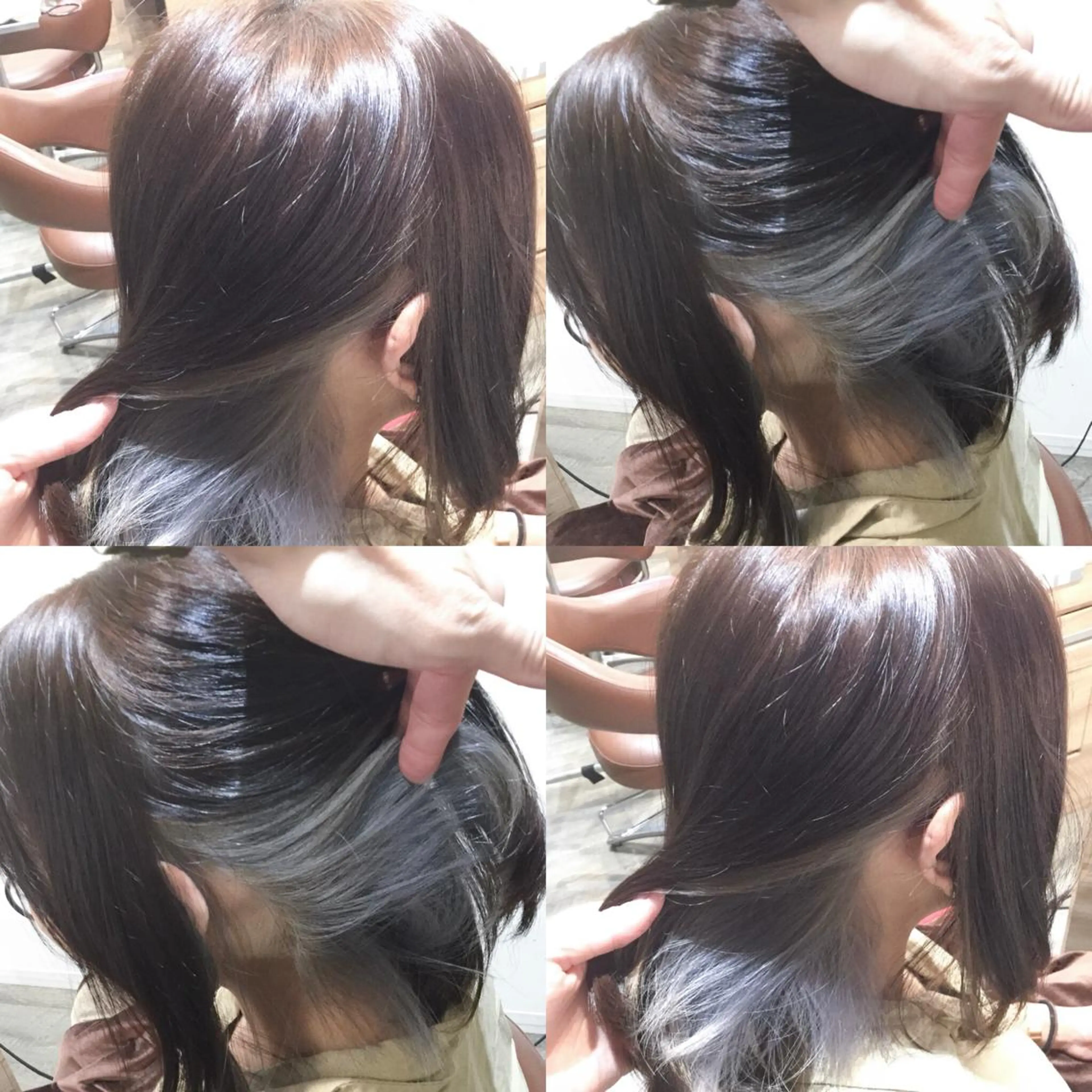 ショート カラー ブリーチ ケアブリーチ イルミナカラー インナーカラー 髪質改善カラー韓国風 レイヤーtudaのヘアスタイル