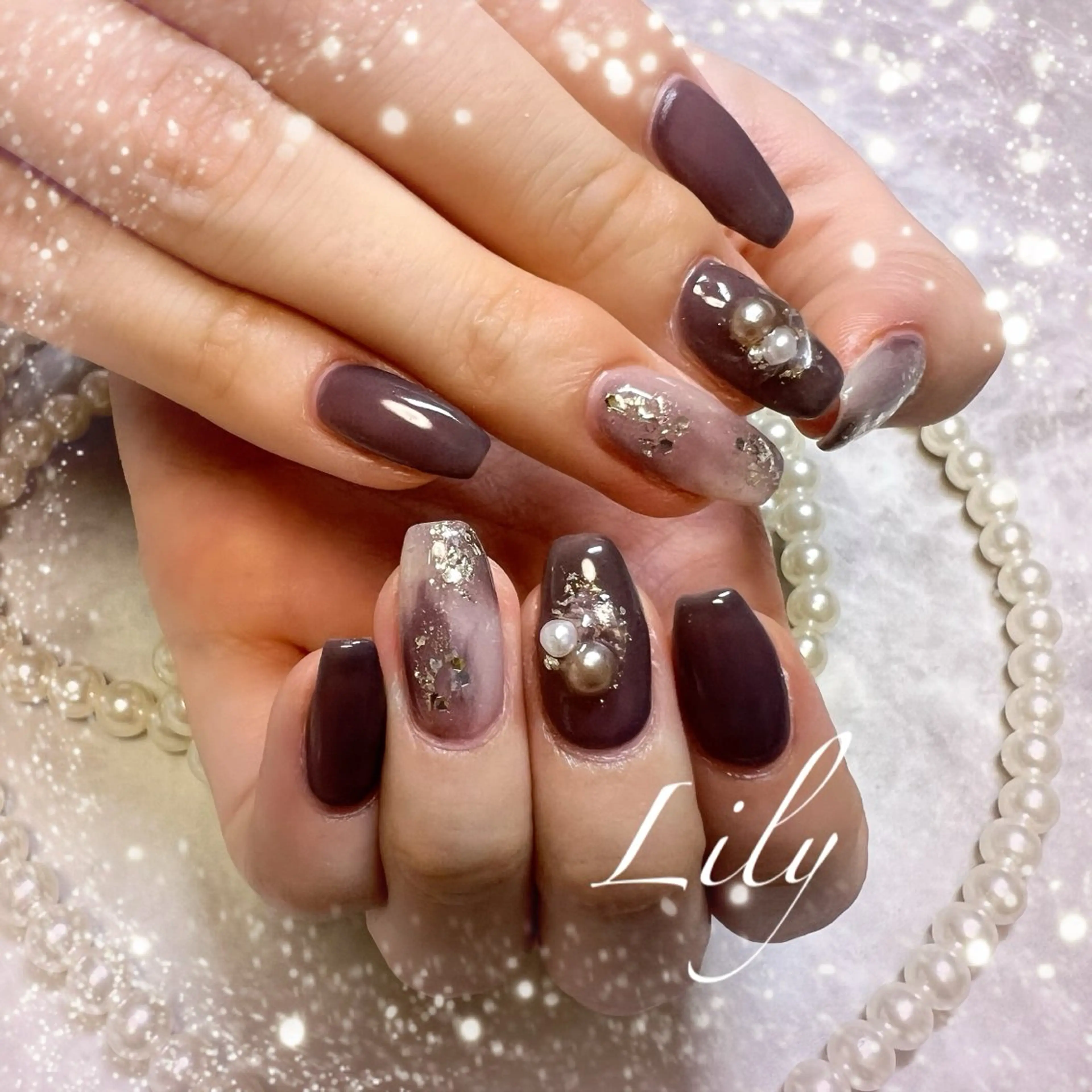 ネイル ハンドネイル Lily*nail 🌻Mii🌻のネイルデザイン