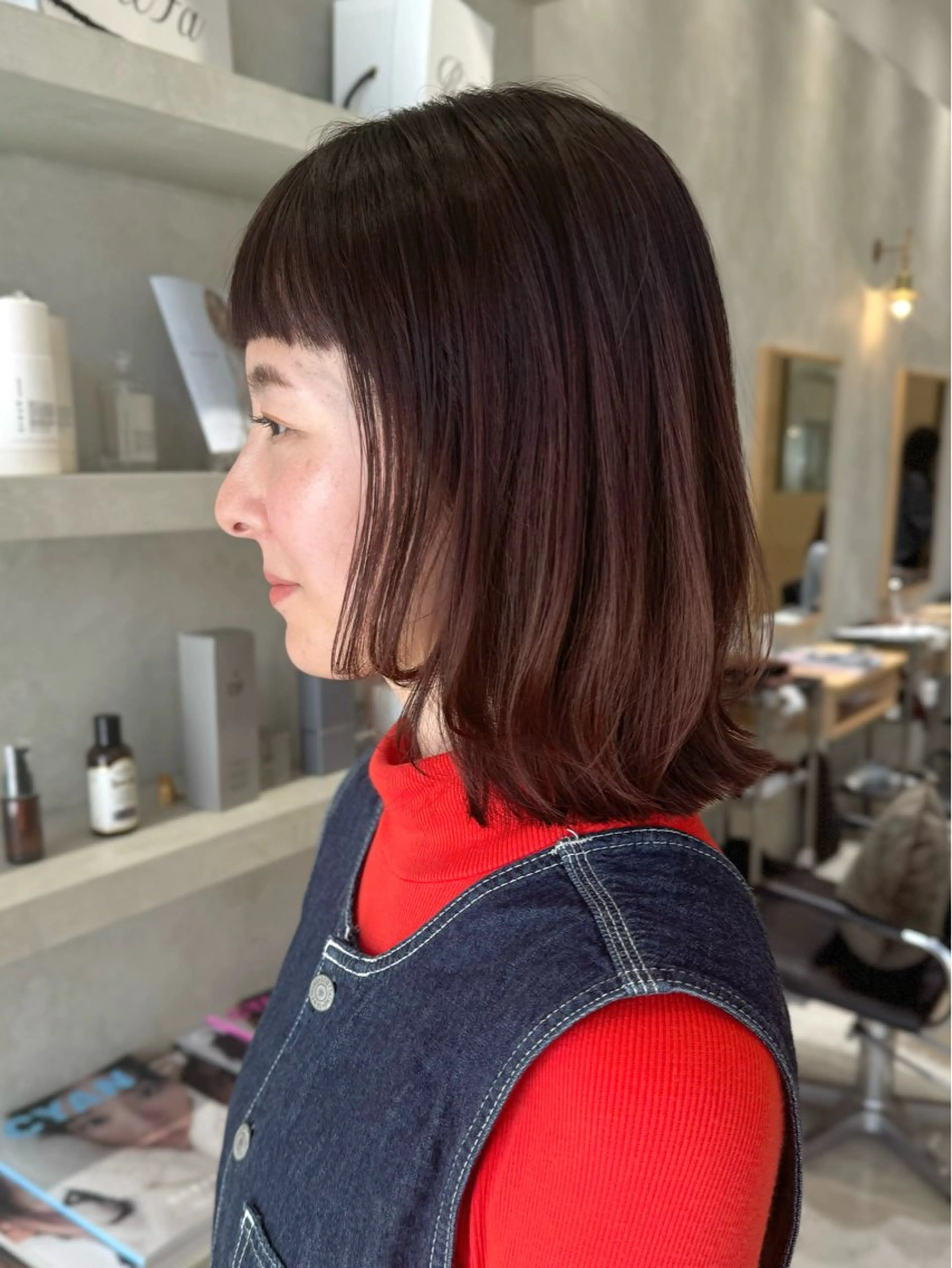 ミディアム カラー カット ヘアカラー トリートメント manami (sibell)のヘアスタイル