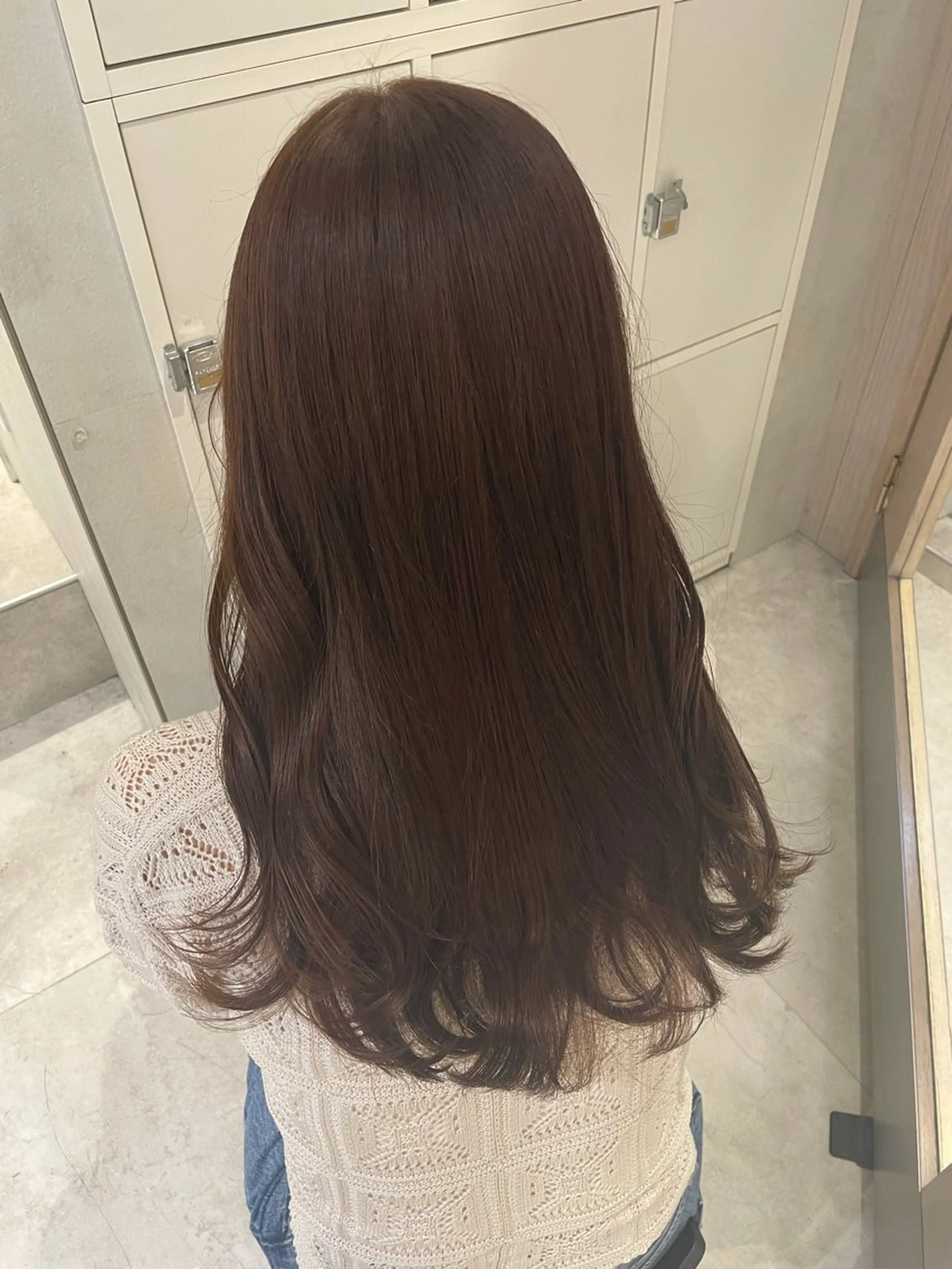 ロング カラー ヘアカラー トリートメント Rina🎀愛され| 多幸感艶髪ベージュのヘアスタイル