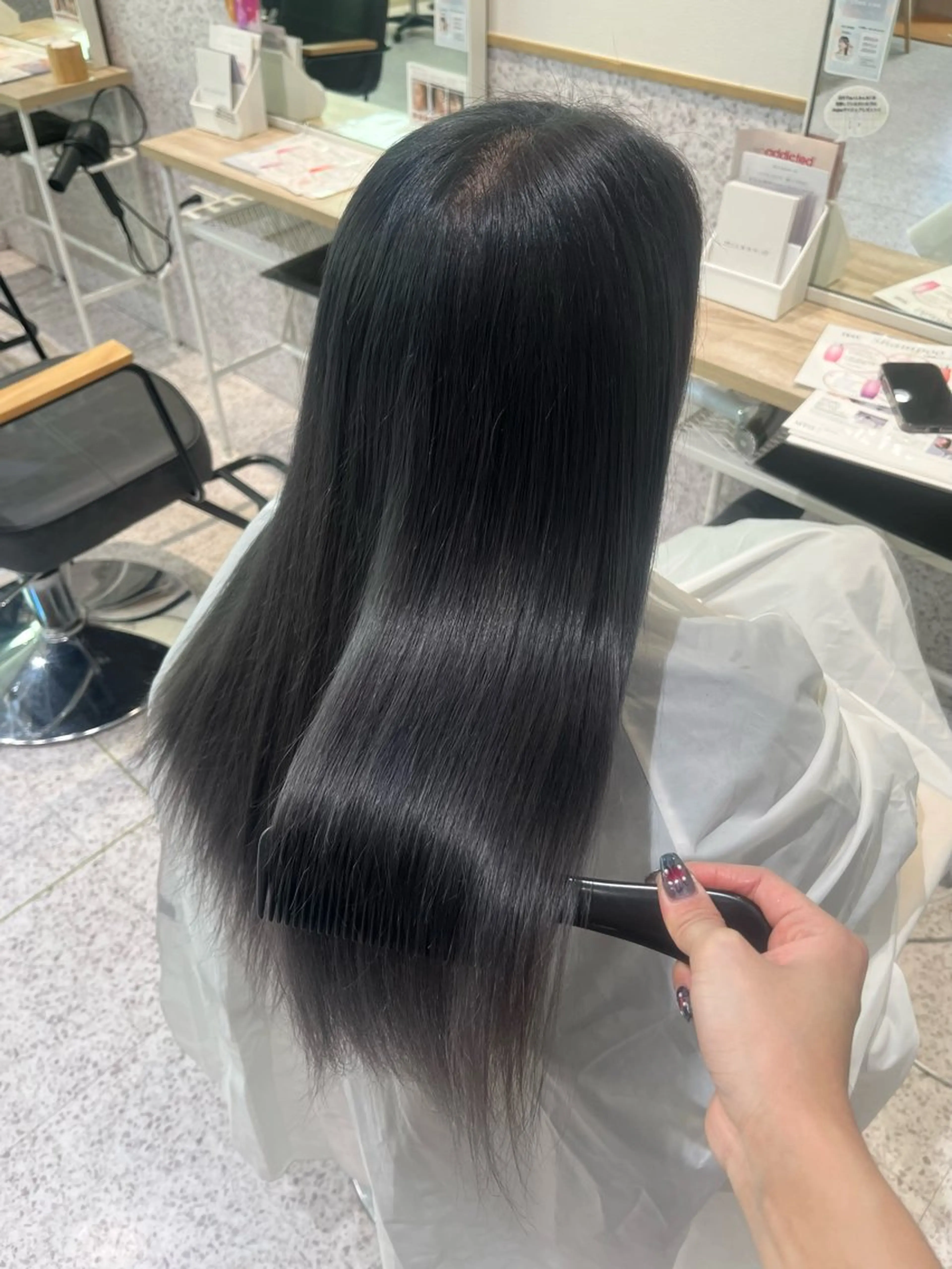 ロング カラー ブリーチ 透明感カラー グレージュ ブリーチなしカラー 顔周りカット ヘアカラー 髪質改善&艶カラー/ ほんだあみ (♡)のヘアスタイル