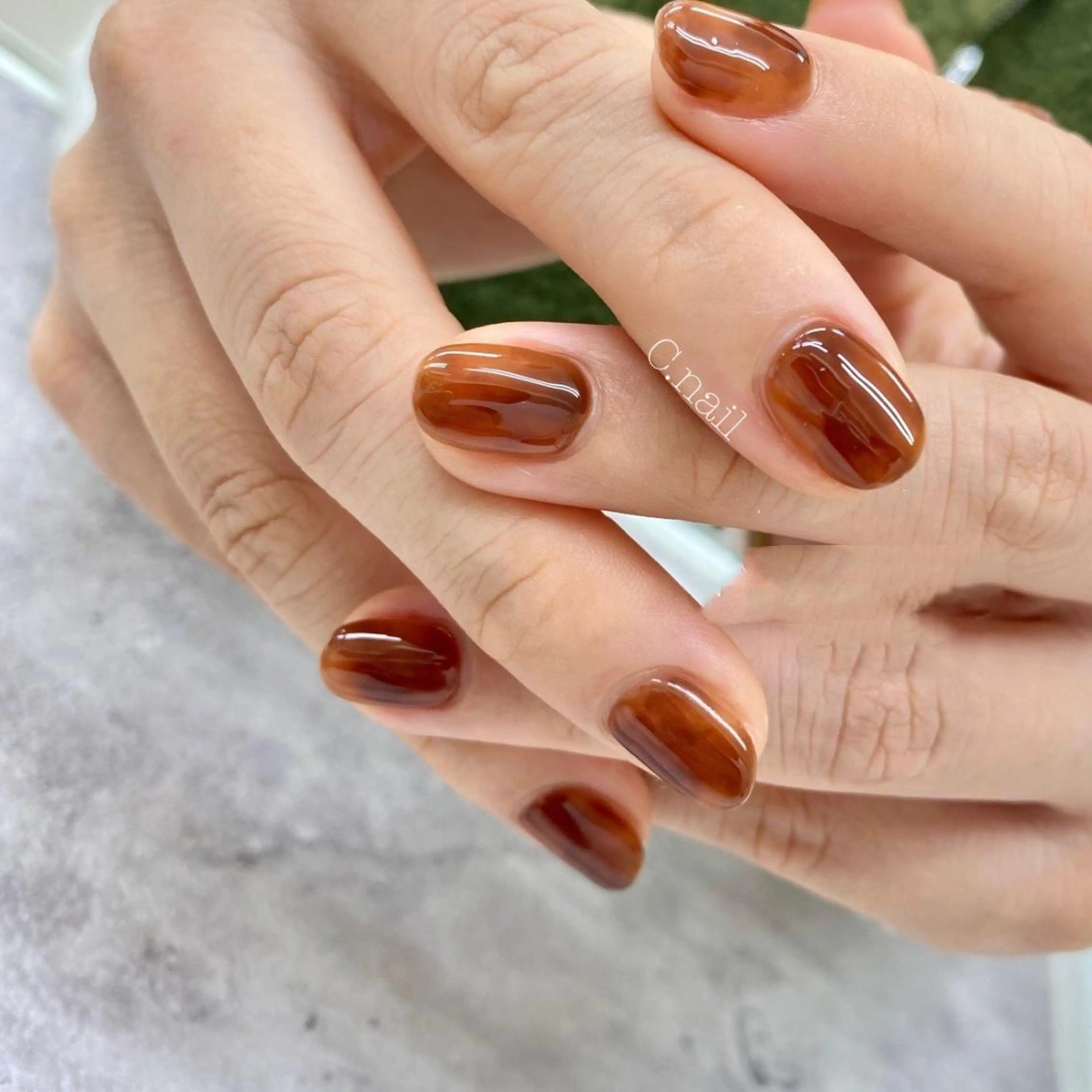 ネイル べっ甲ネイル C.Nail &Eye筑紫駅のネイルデザイン