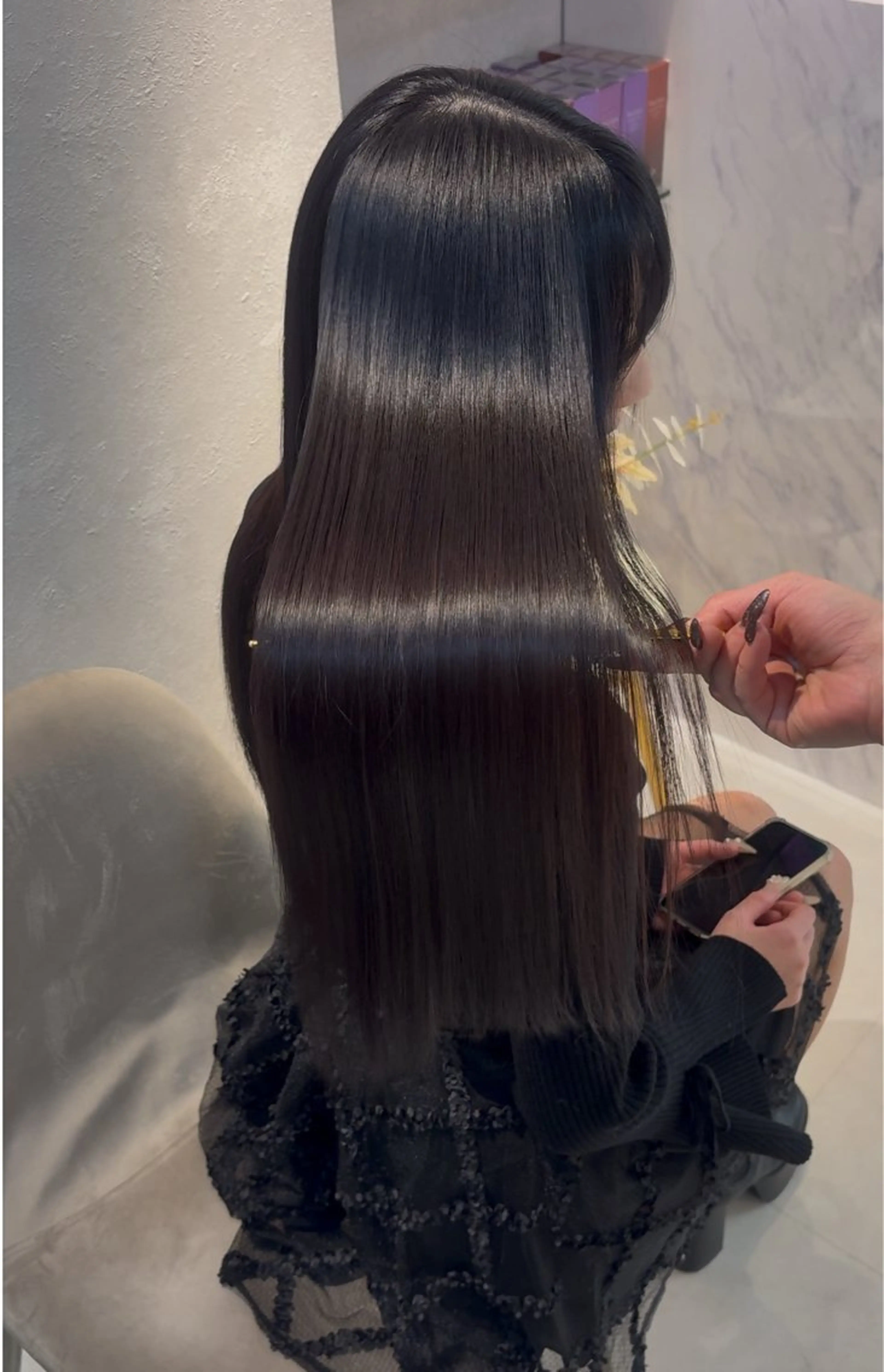 ロング カット ヘアカラー 縮毛矯正 トリートメント 新宿No.1艶髪矯正 美艶カラー/FUKAのヘアスタイル