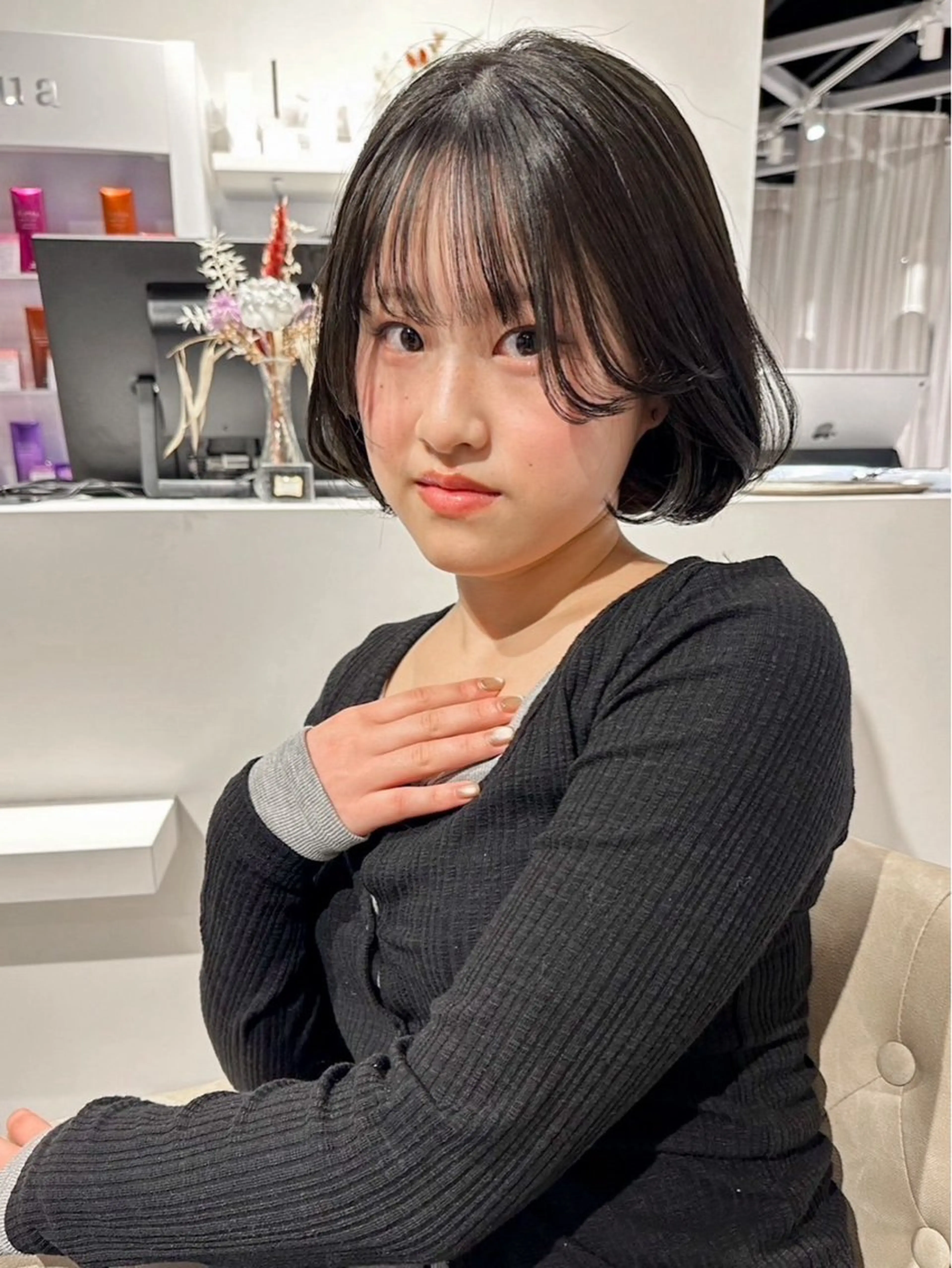 ショート カラー 黒髪 balance.三宅 星哉のヘアスタイル