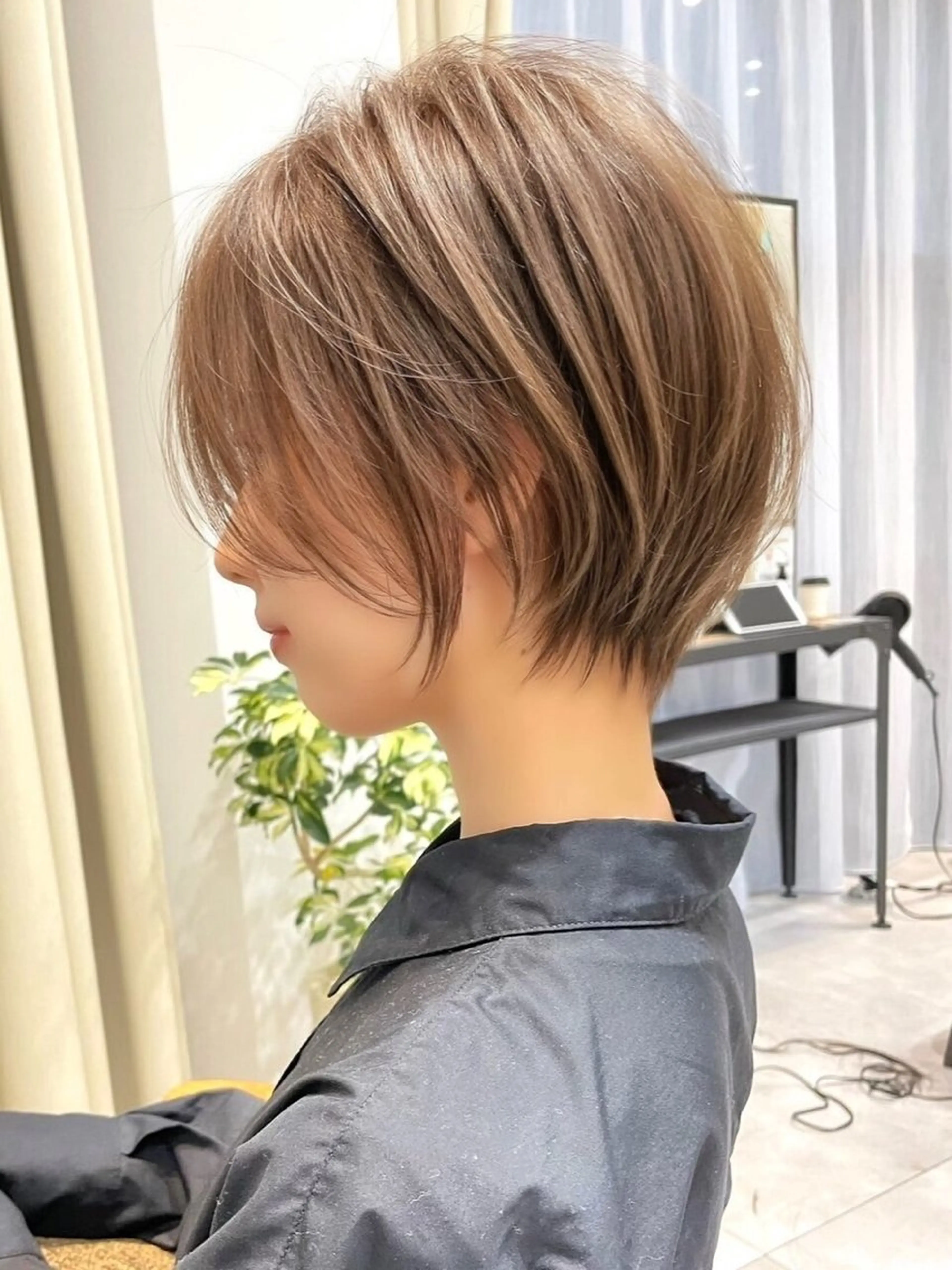 ショート 結べるレイヤーカット /カラー/あさかのヘアスタイル