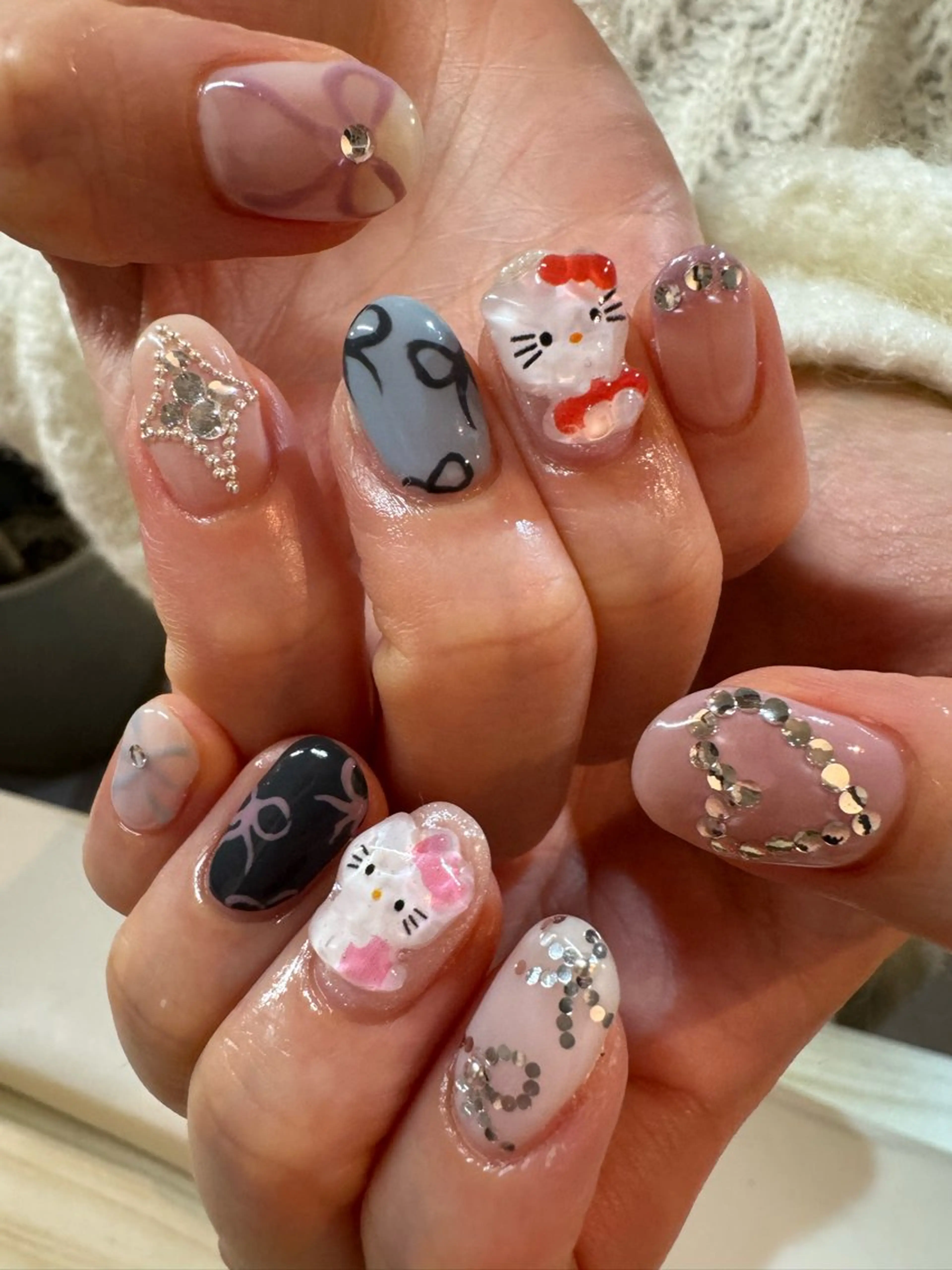 ネイル ハンドネイル AOI✩⡱ y2kネイルのネイルデザイン