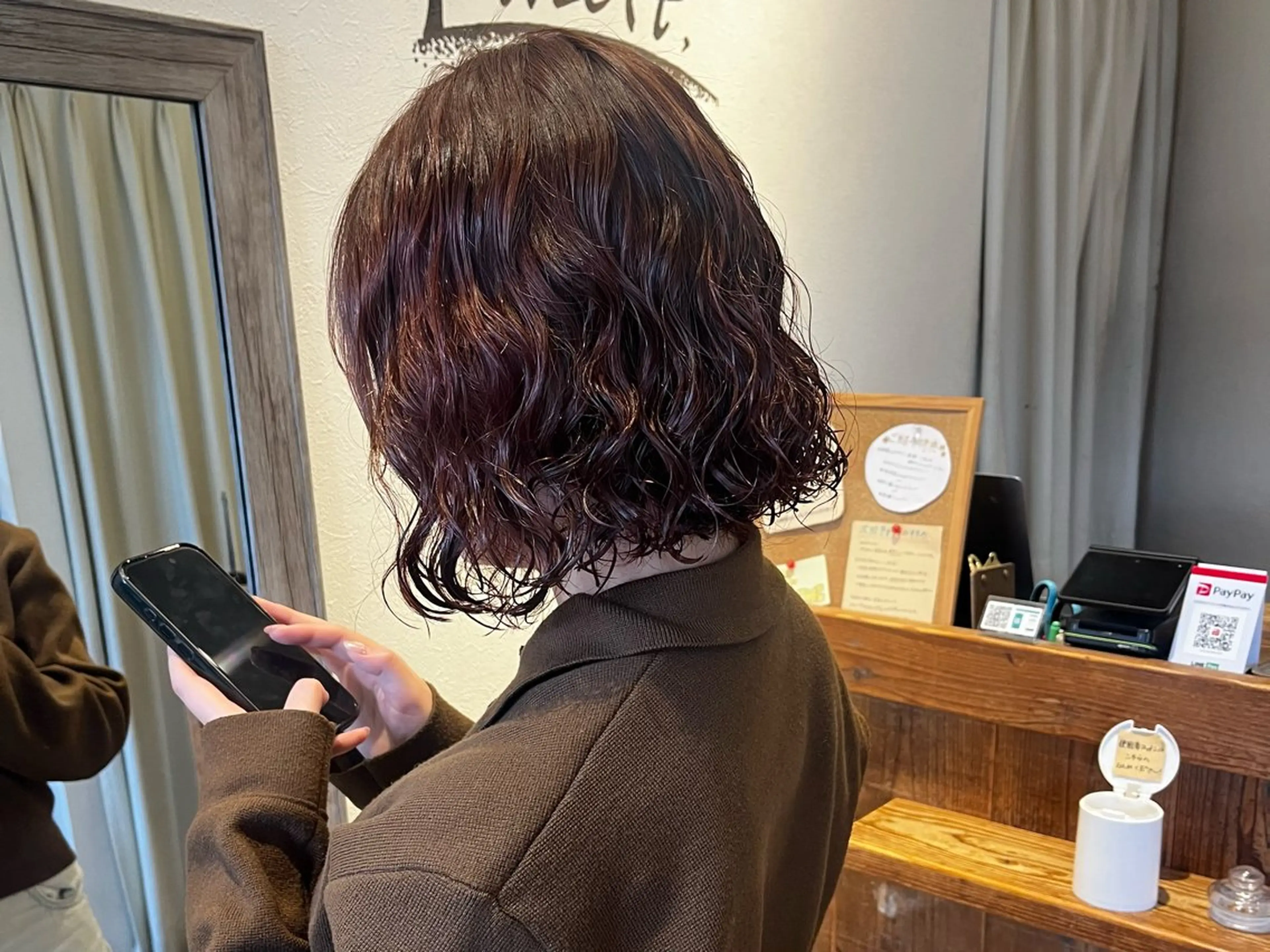 ショート カラー パーマ カット ヘアカラー パーマ トリートメント 上品な暖色/丸みボブ Chie🪷のヘアスタイル