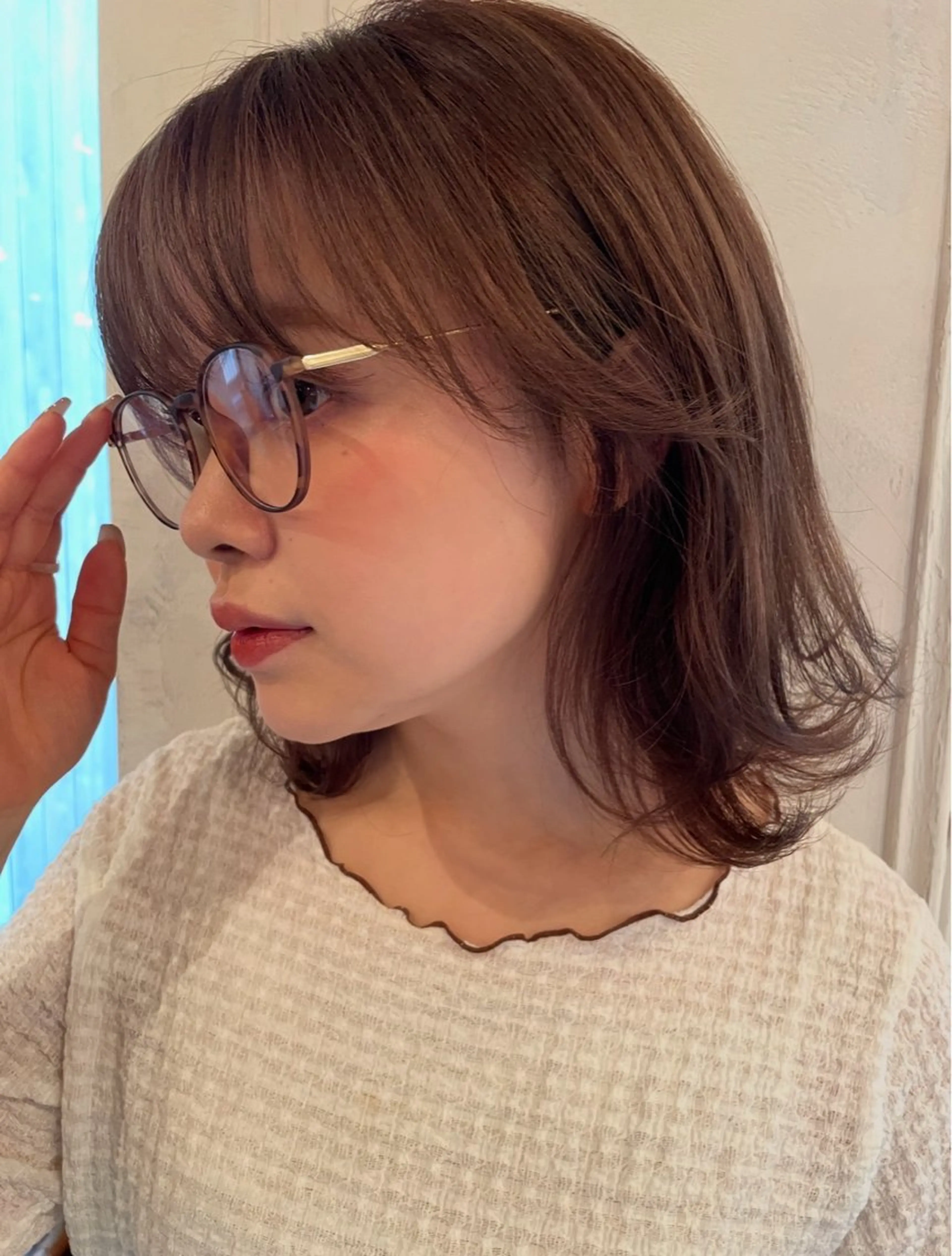 ミディアム カラー 門馬 加奈のヘアスタイル