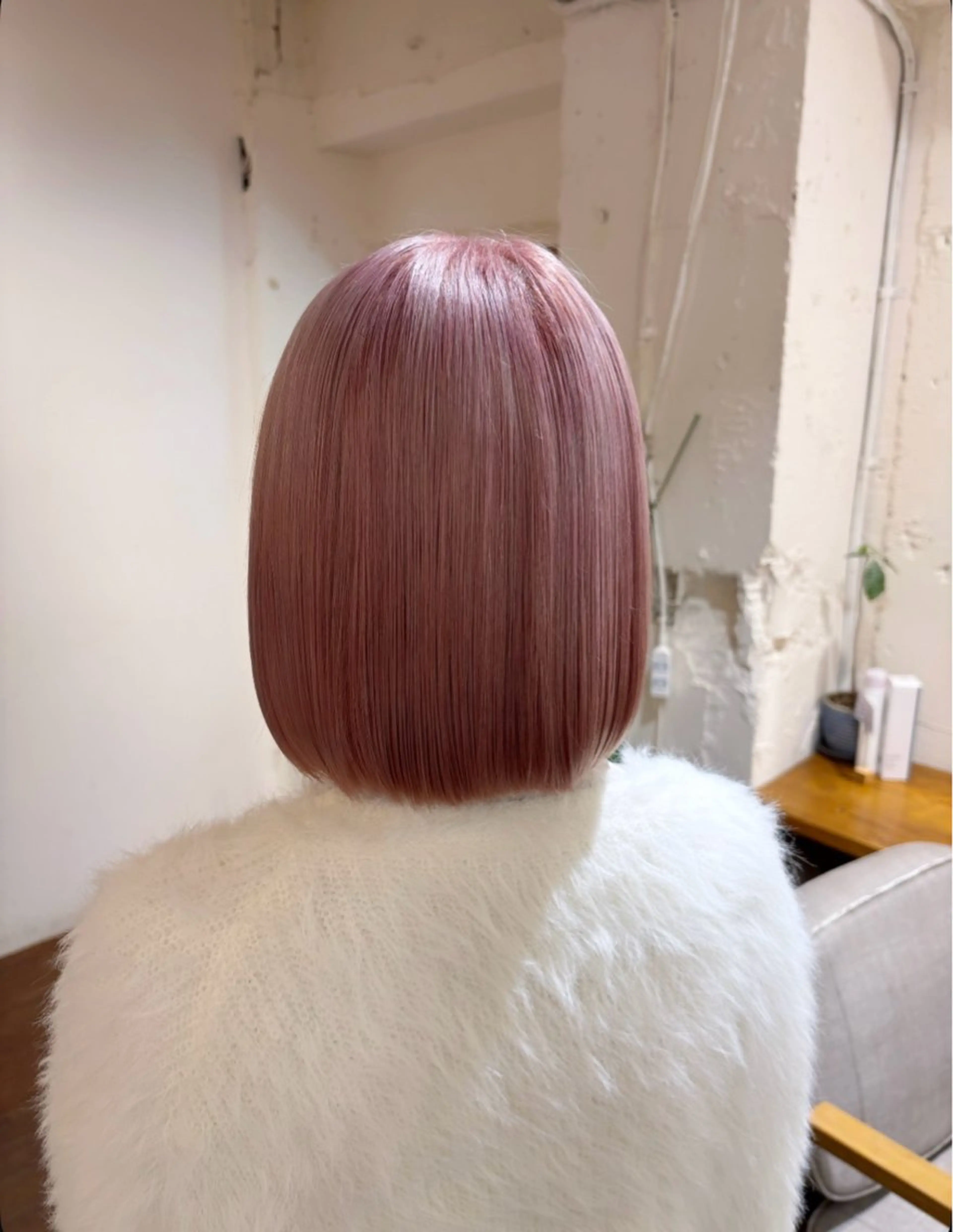 ショート カラー ヘアアレンジ 透明感カラー ピンクカラー ✨️透明感･艶カラー ✨️RINのヘアスタイル