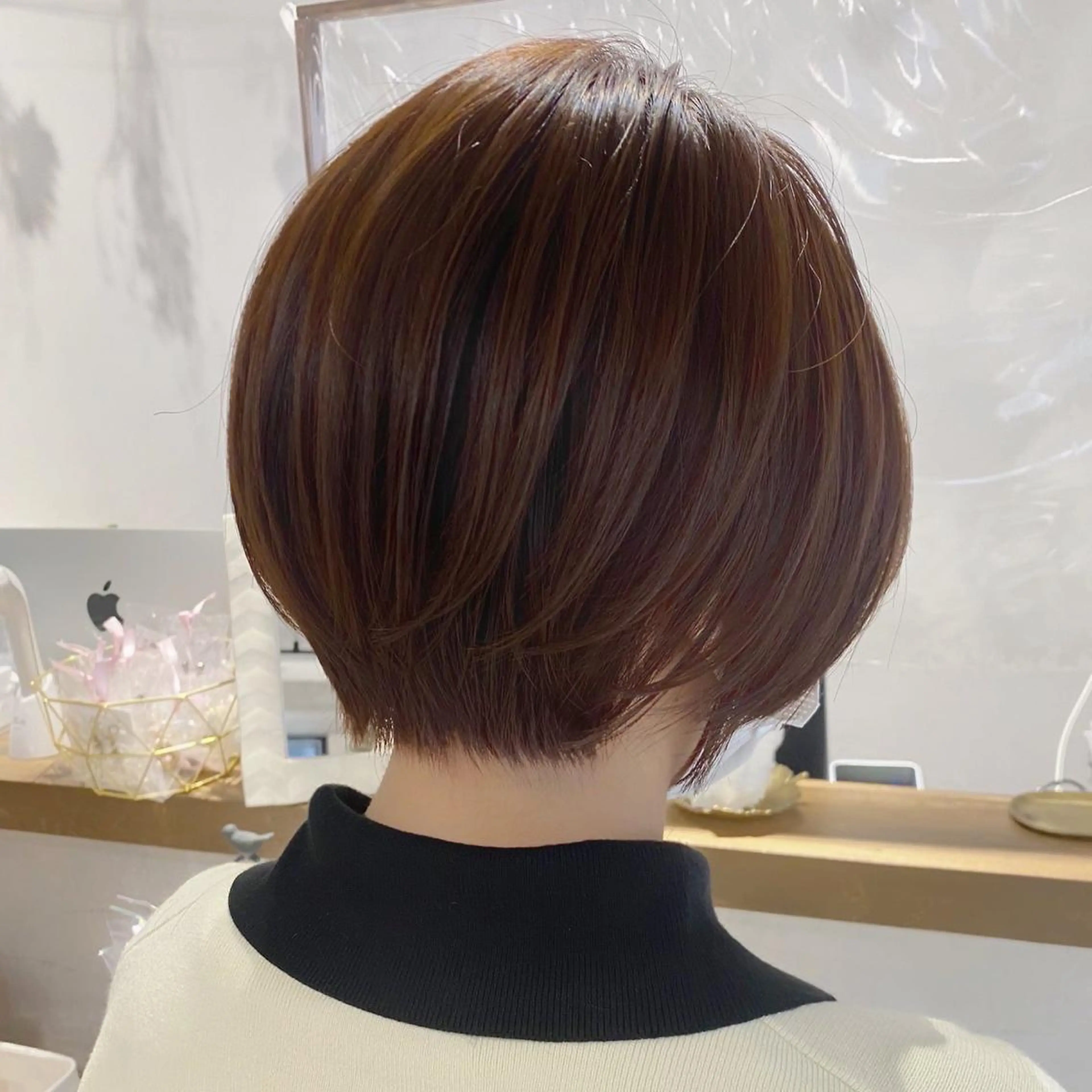 ショート カット ヘアカラー トリートメント ✨圧倒的満足度◎ 小顔美人ショート✨佃のヘアスタイル