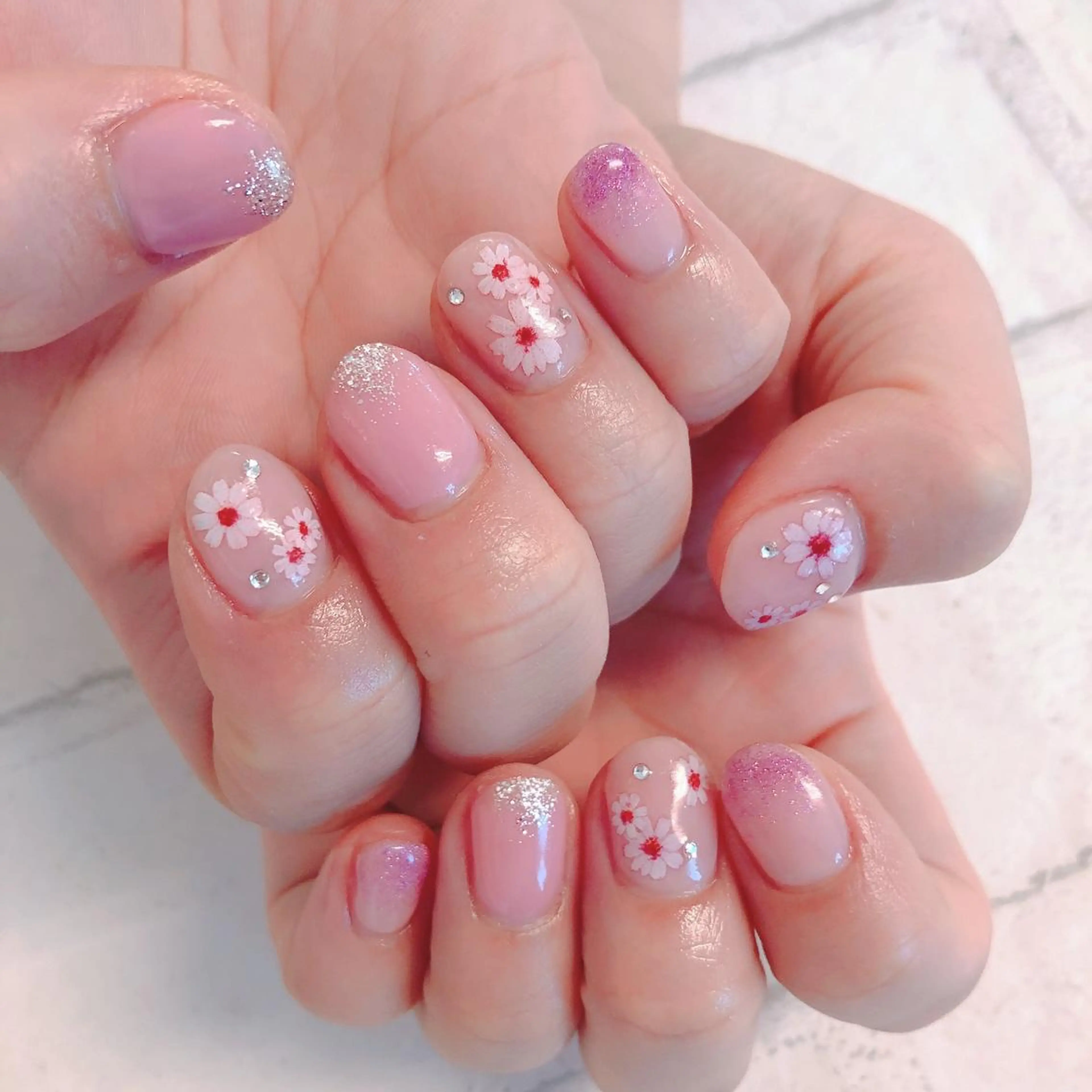 ネイル 桜ネイル ジェルネイル ピンク 春ネイル ono megumiのネイルデザイン