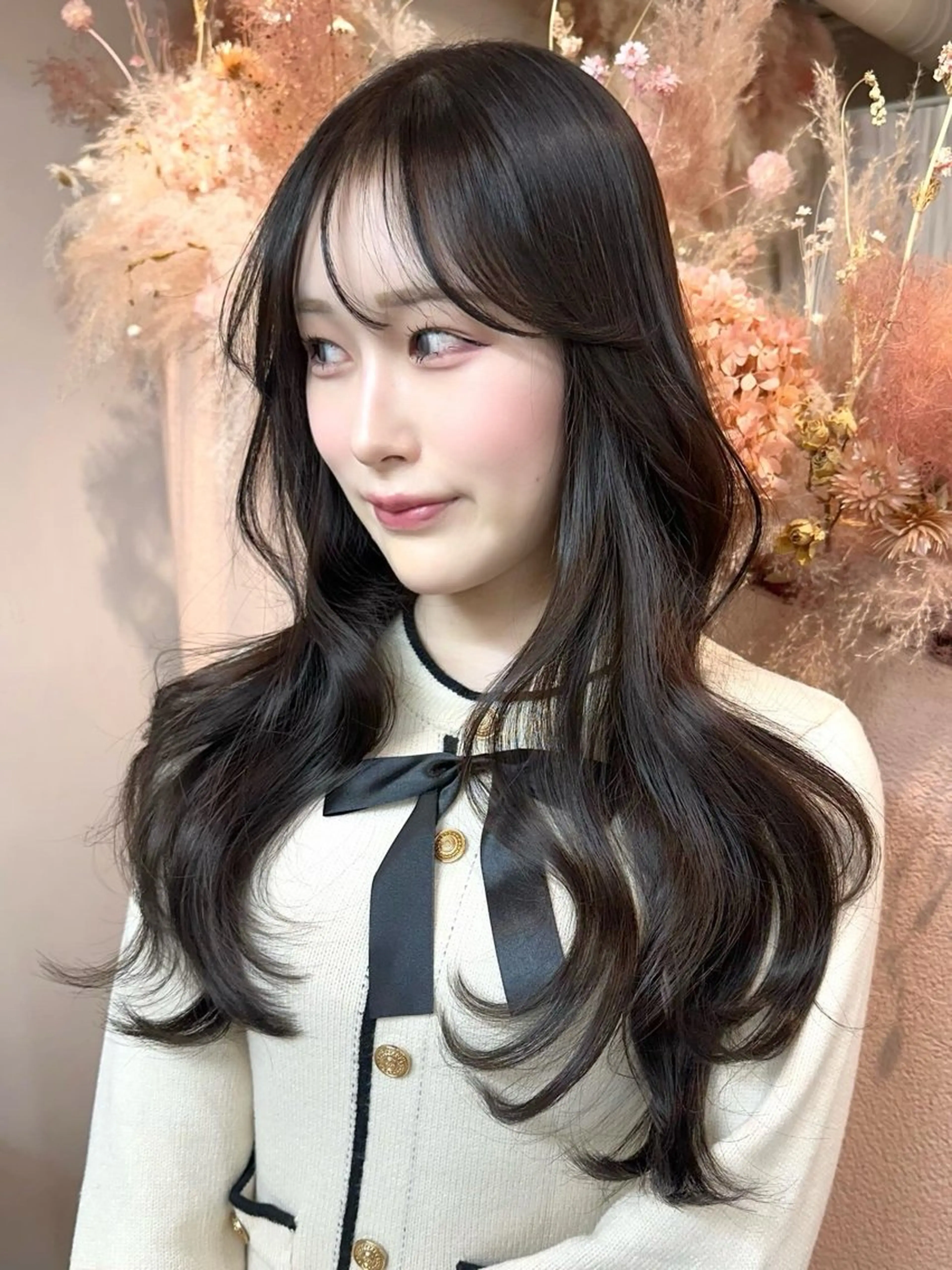 ロング カラー レイヤーカット 韓国ヘア🦢🖤 Sayumiのヘアスタイル