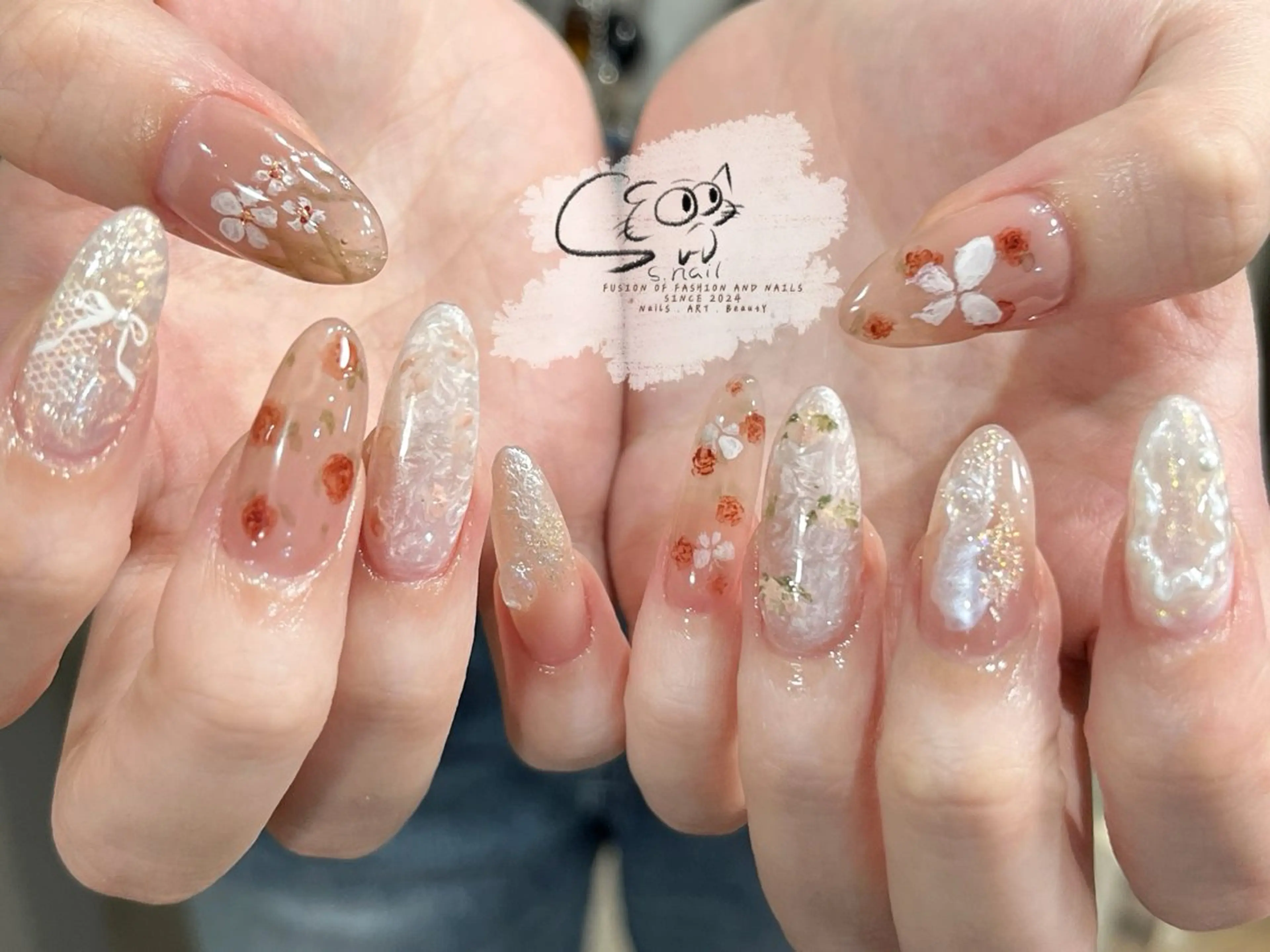 ネイル チークネイル フレンチネイル グラデーション マグネットネイル ワンカラーネイル S.nail _のネイルデザイン