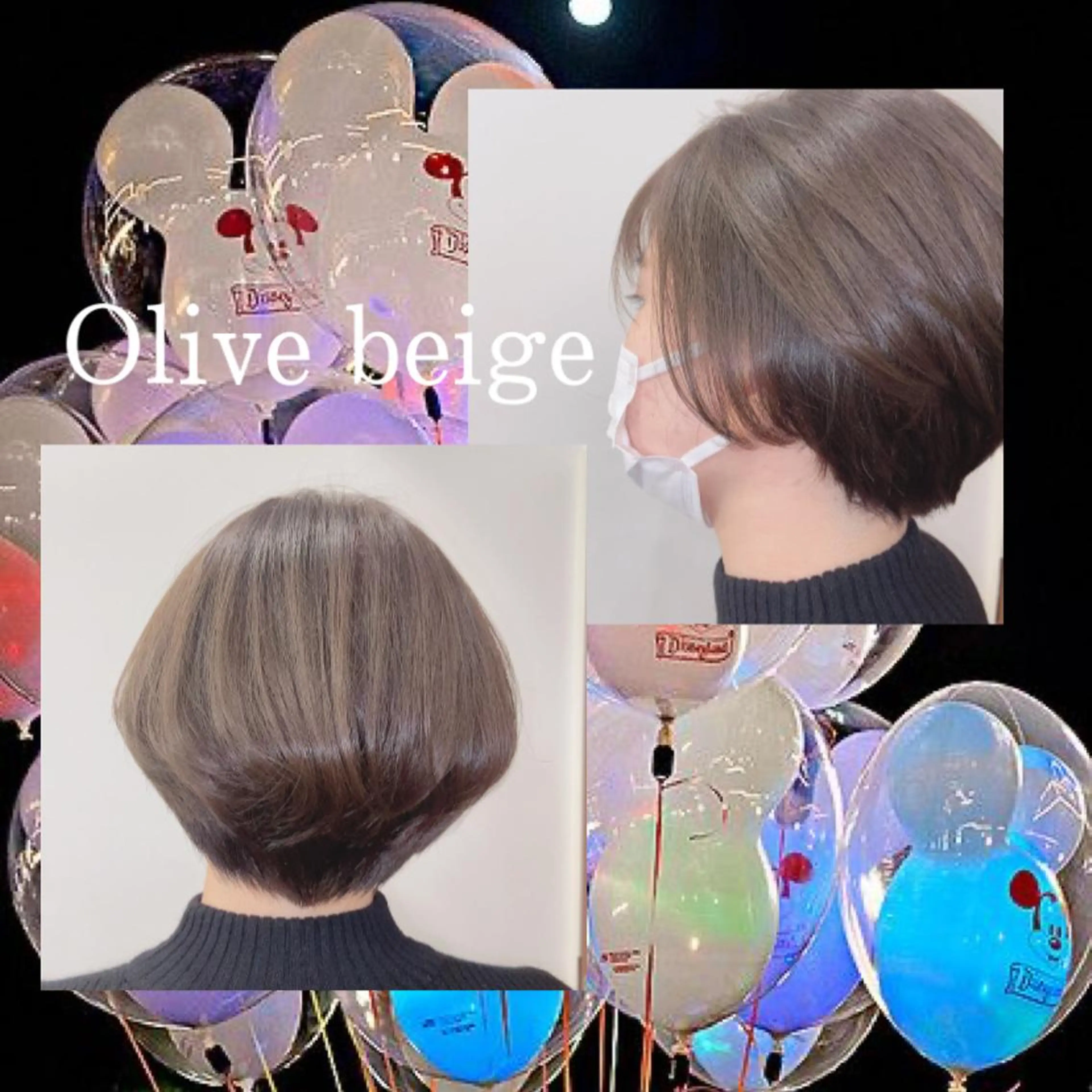 ショート カラー ヘアアレンジ ベージュカラー オリーブベージュ ショートヘア カット ヘアカラー トリートメント 🎀トップスタイリ スト湯川響🎀のヘアスタイル