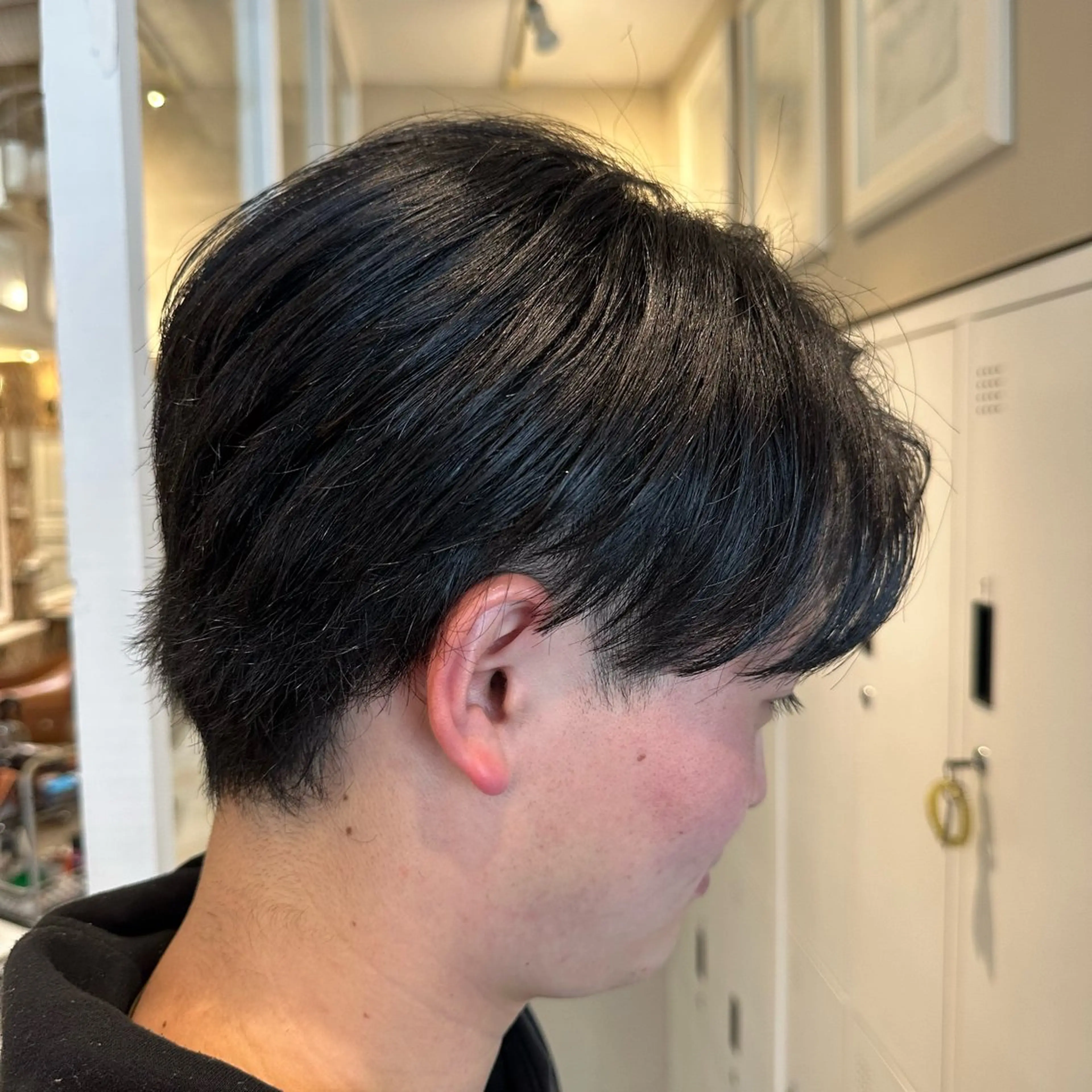 ショート パーマ メンズ ビジネス カット パーマ 石井秀二郎メンズ パーマ京都河原町のヘアスタイル