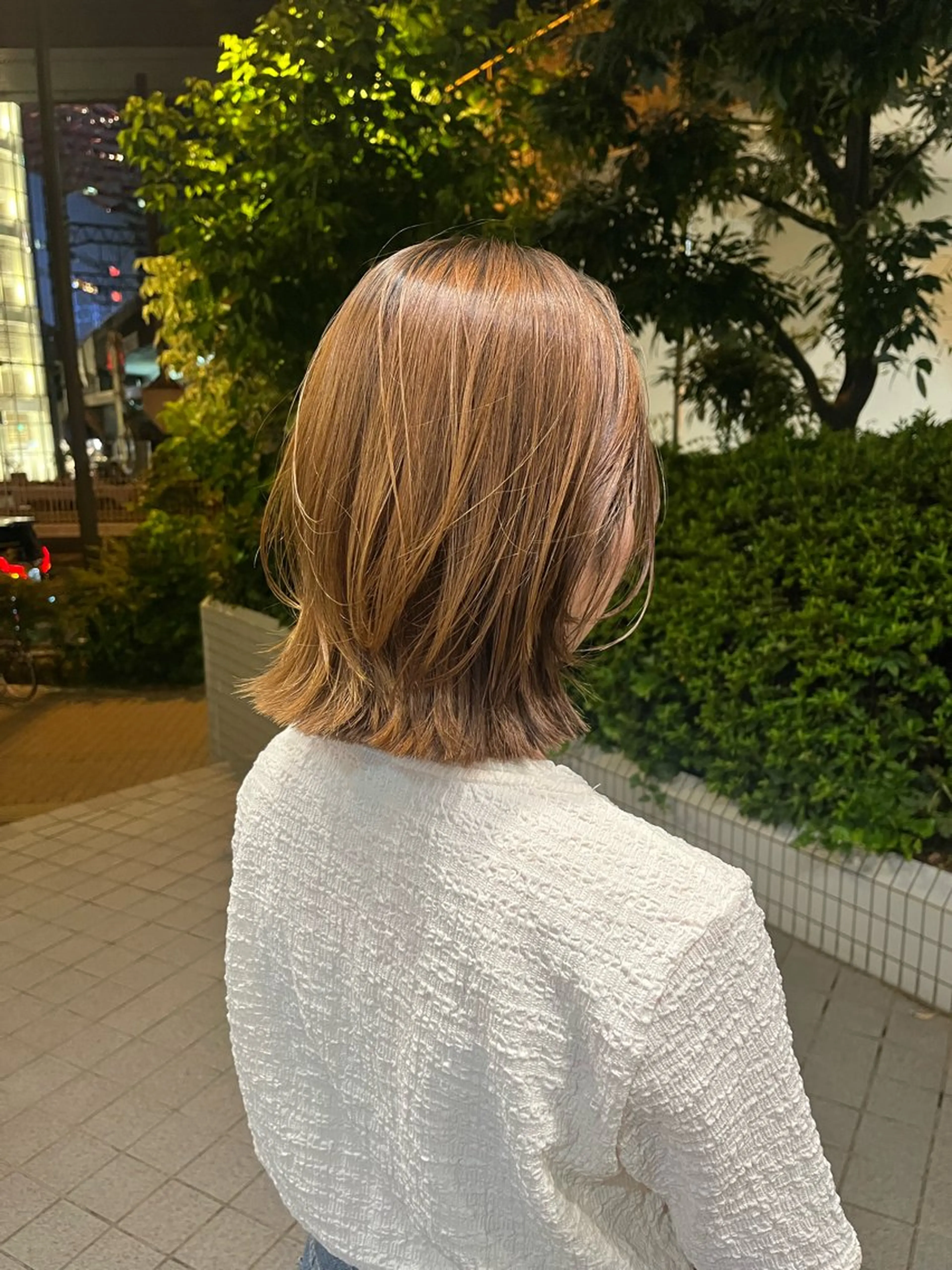 ミディアム ボブレイヤー ボブ くびれヘア レイヤーカット カット 梅田美容室/カット /Maoのヘアスタイル