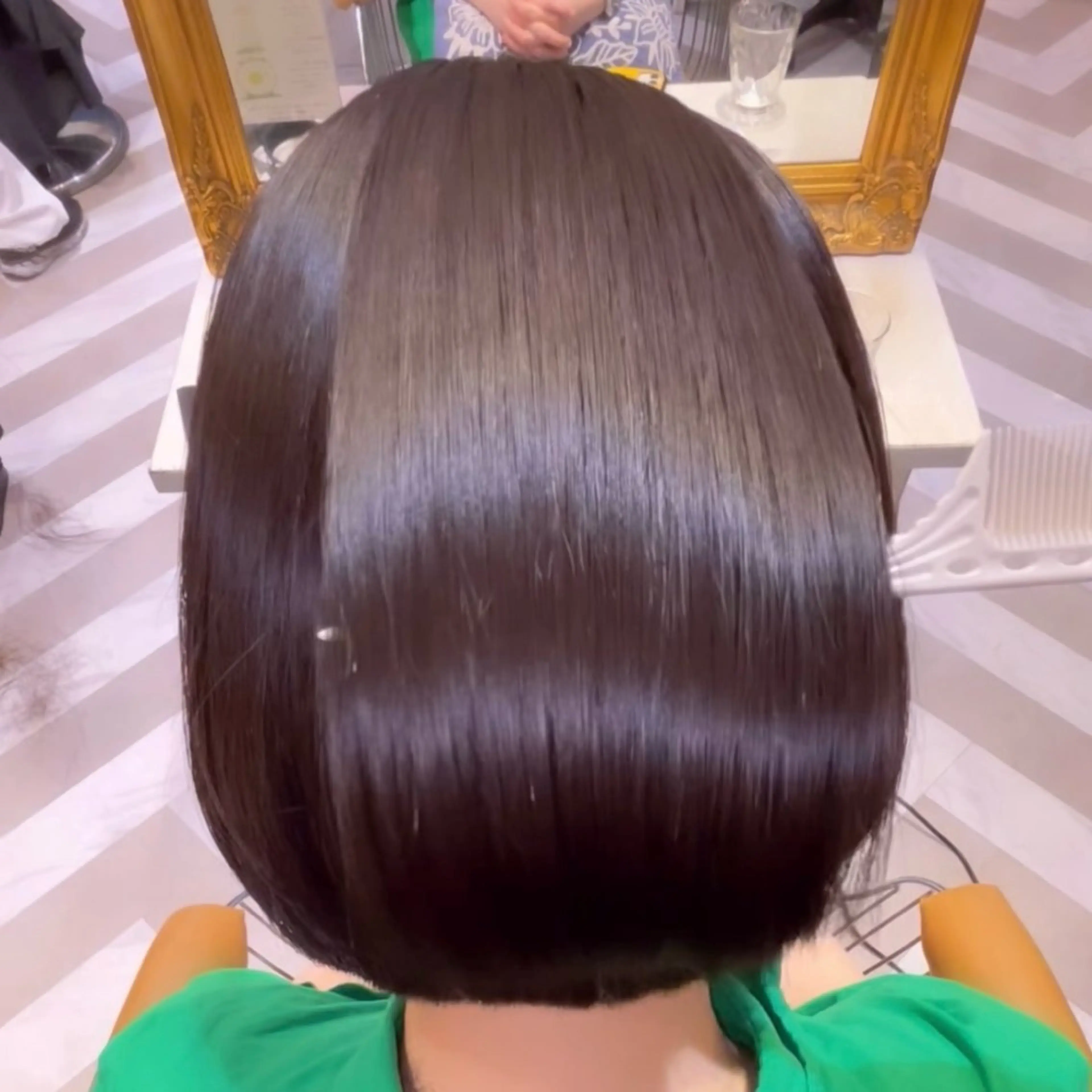 ミディアム 縮毛矯正 カット 縮毛矯正 トリートメント 髪質改善【縮毛矯正】 北千住 田邉 澪のヘアスタイル