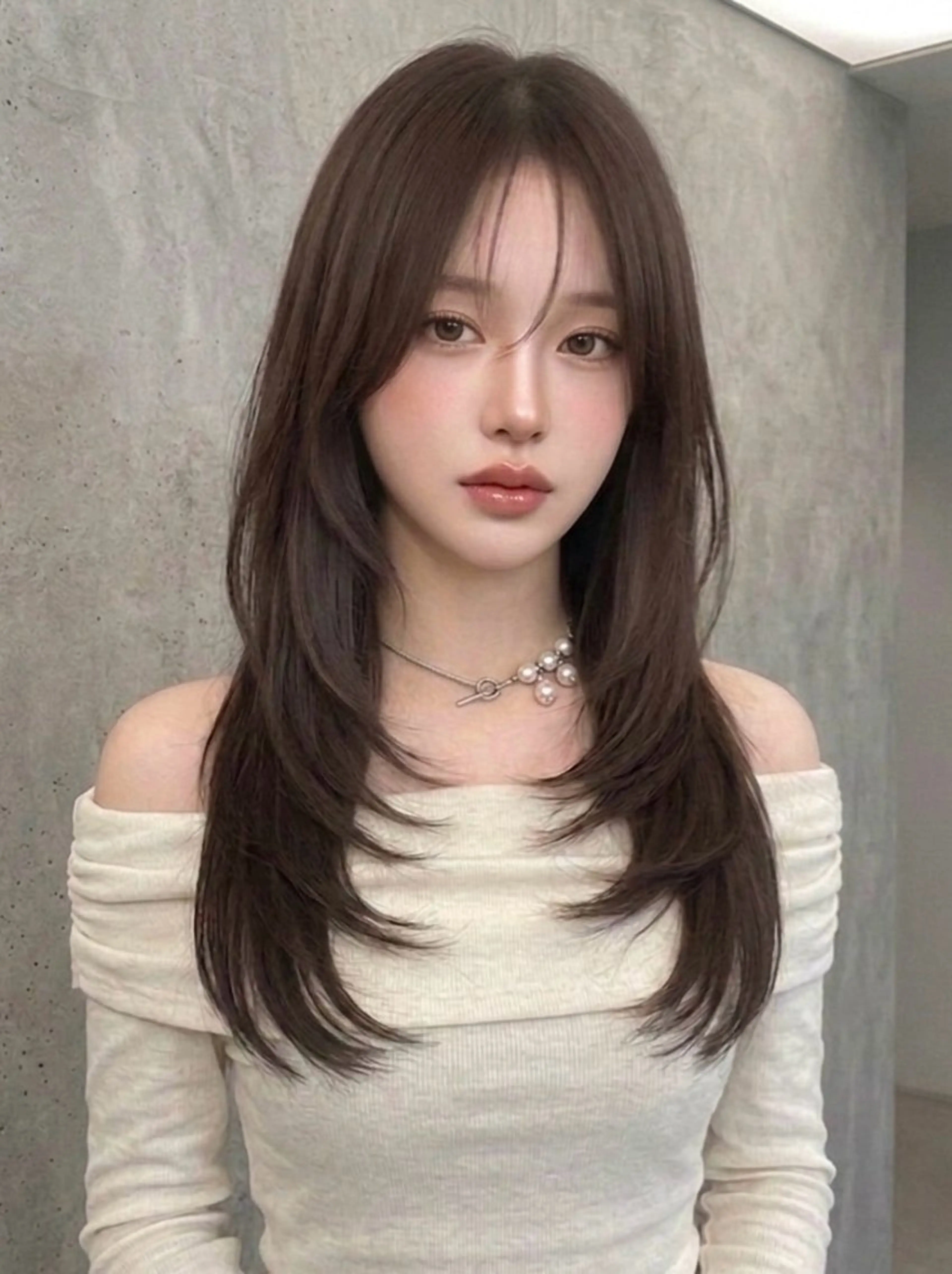 セミロング カラー カット ヘアカラー トリートメント レイヤー/髪質改善 /山永圭介のヘアスタイル