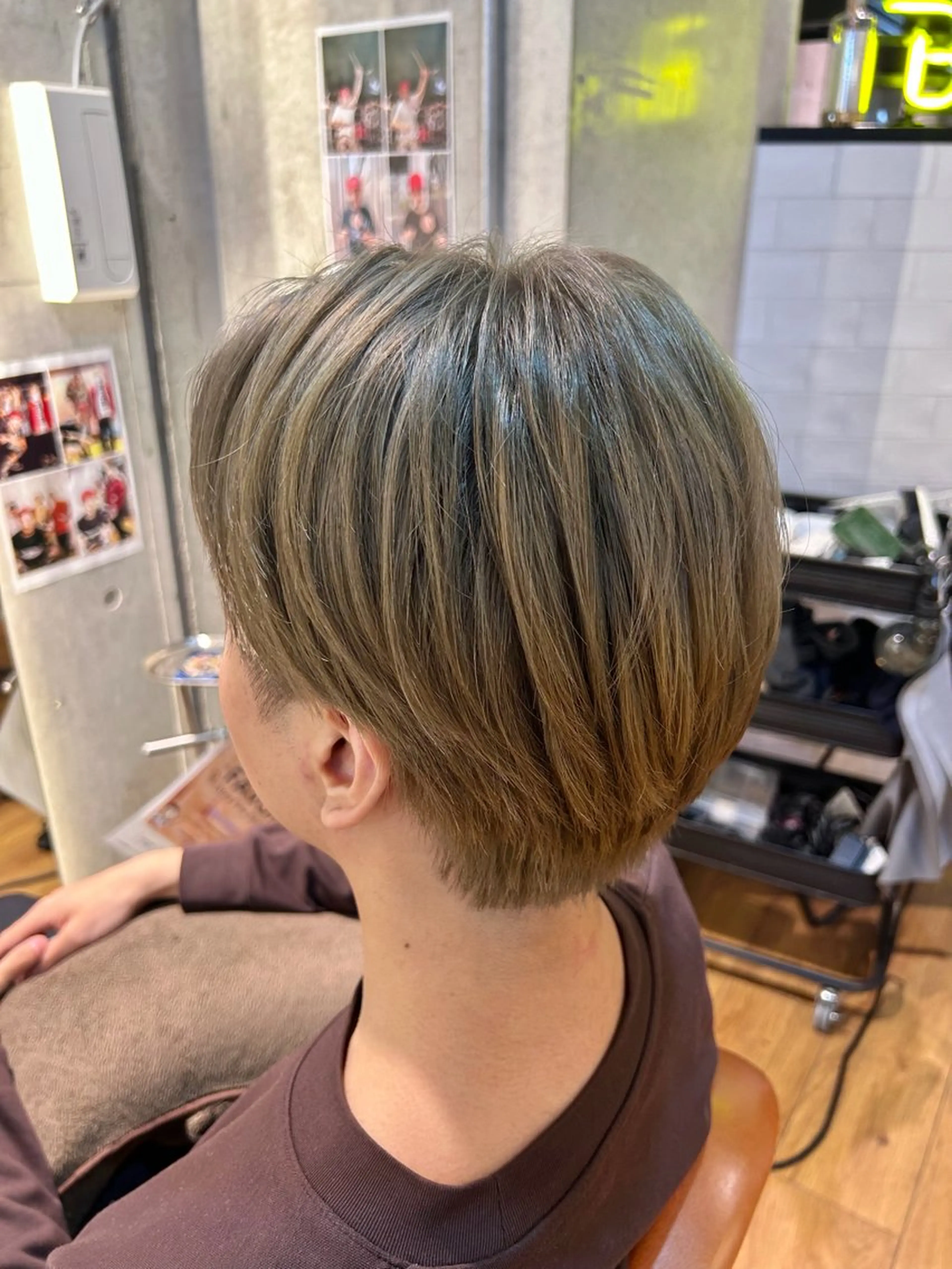 ショート カラー メンズ ヘアカラー 岡本 蓮央のヘアスタイル