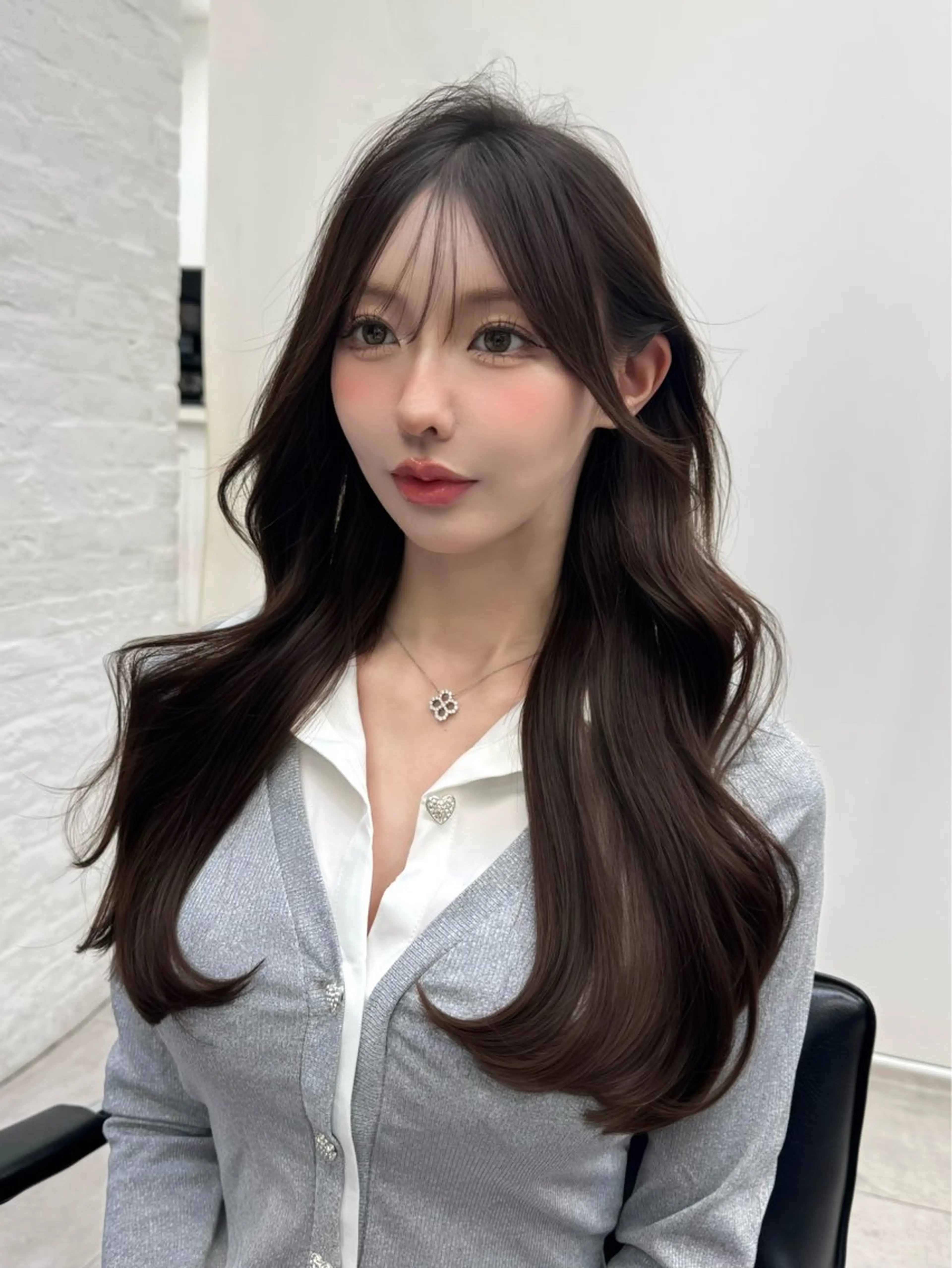 ロング カラー カット ヘアカラー 高島大登/顔周り /レイヤーカットのヘアスタイル