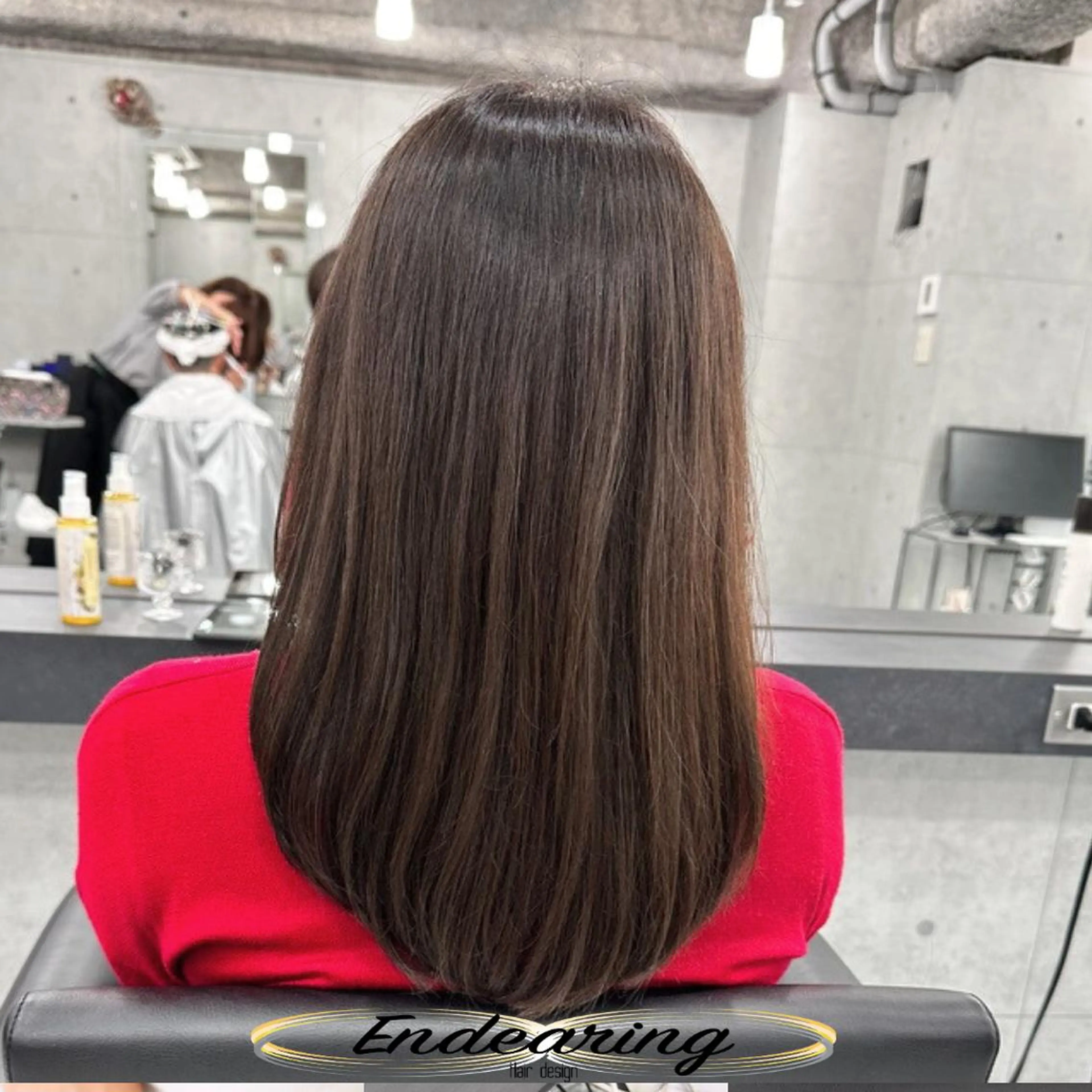 カラー アッシュ ベージュカラー 透明感カラー オレンジ カット ヘアカラー Endearing 銀座/レイヤーカットのヘアスタイル