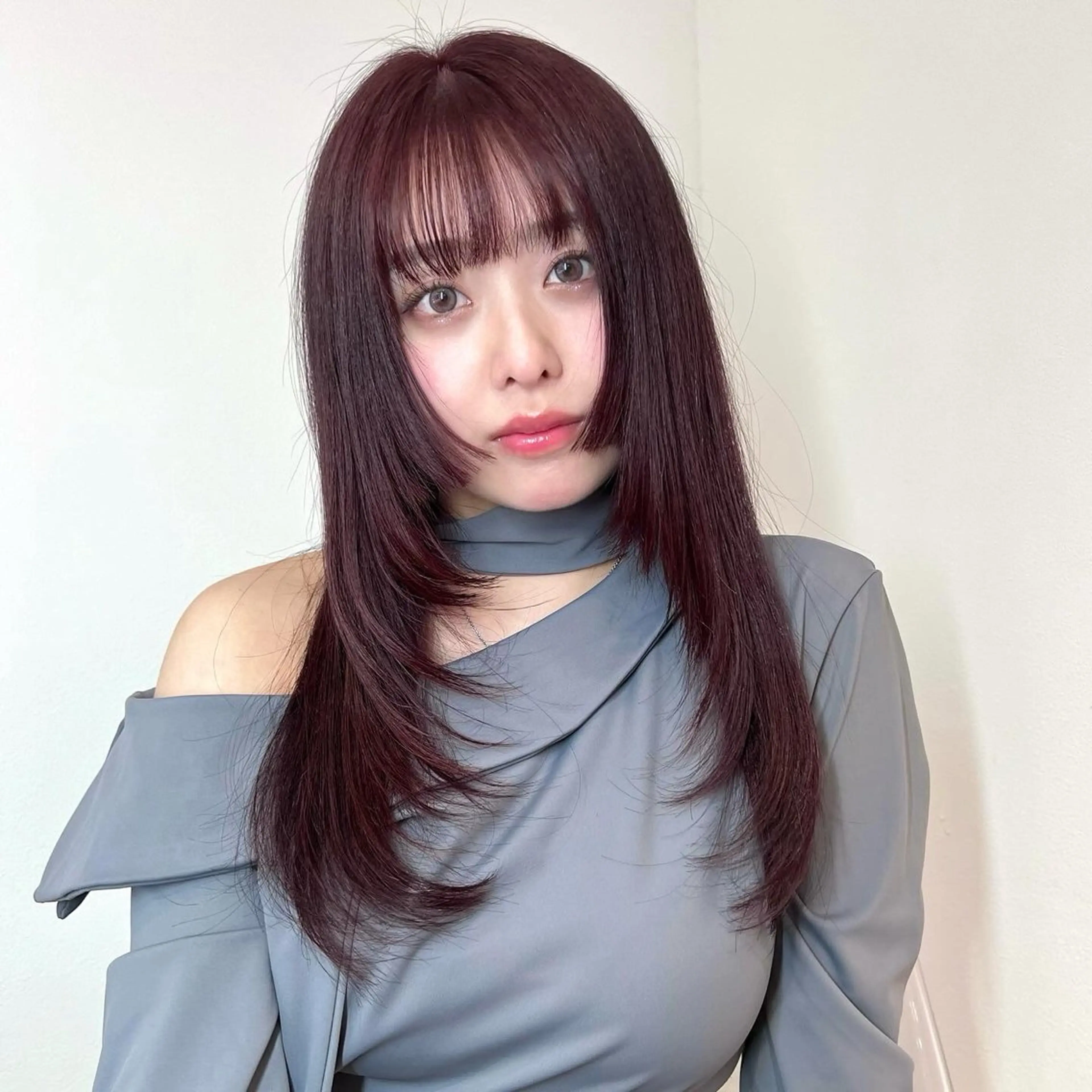 ロング ナナ♡レイヤーカット ♡似合わせカラーのヘアスタイル