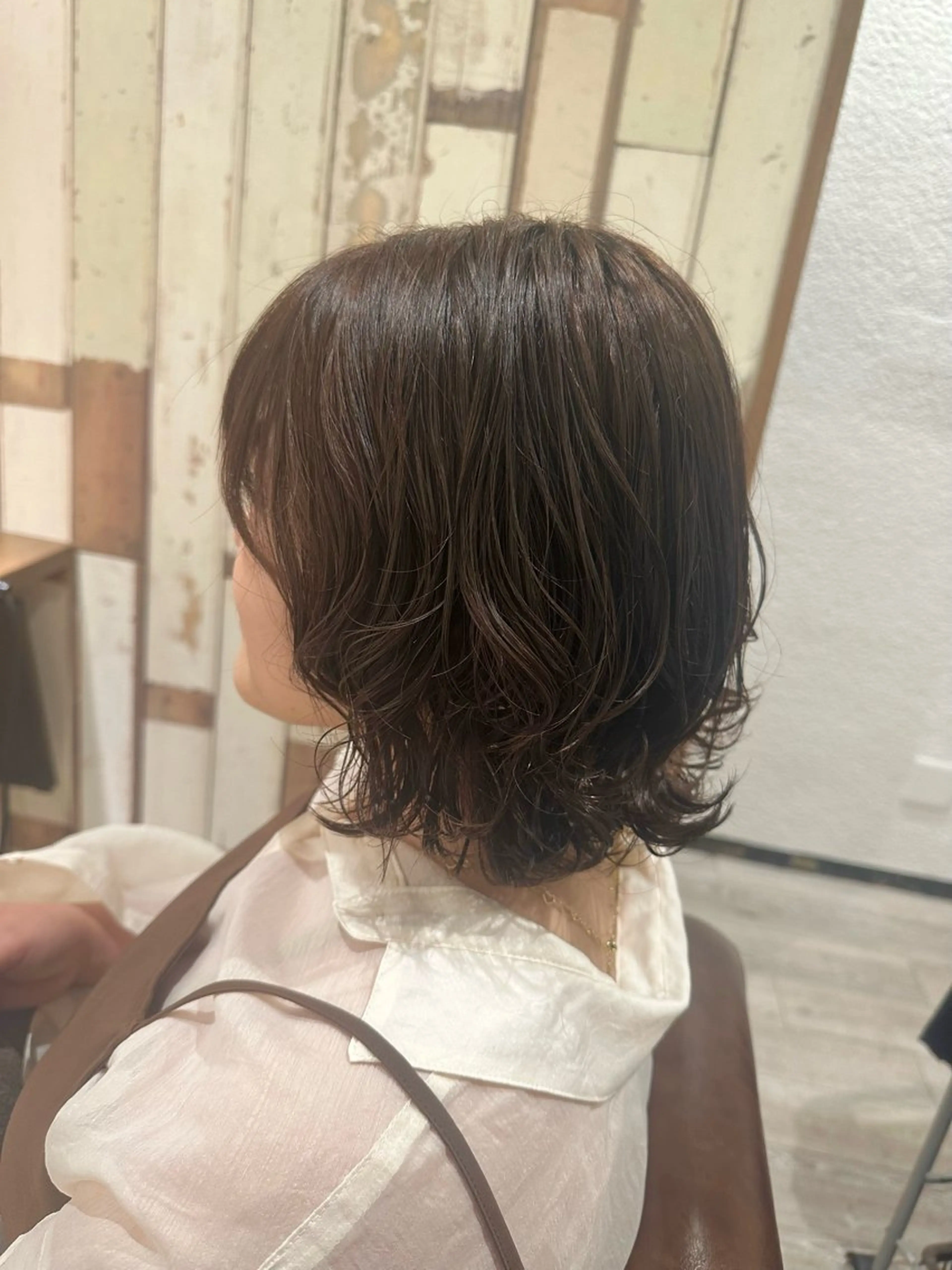 ミディアム ショートボブ ミディアムパーマ ボブ パーマ 佐藤  真依のその他イメージ