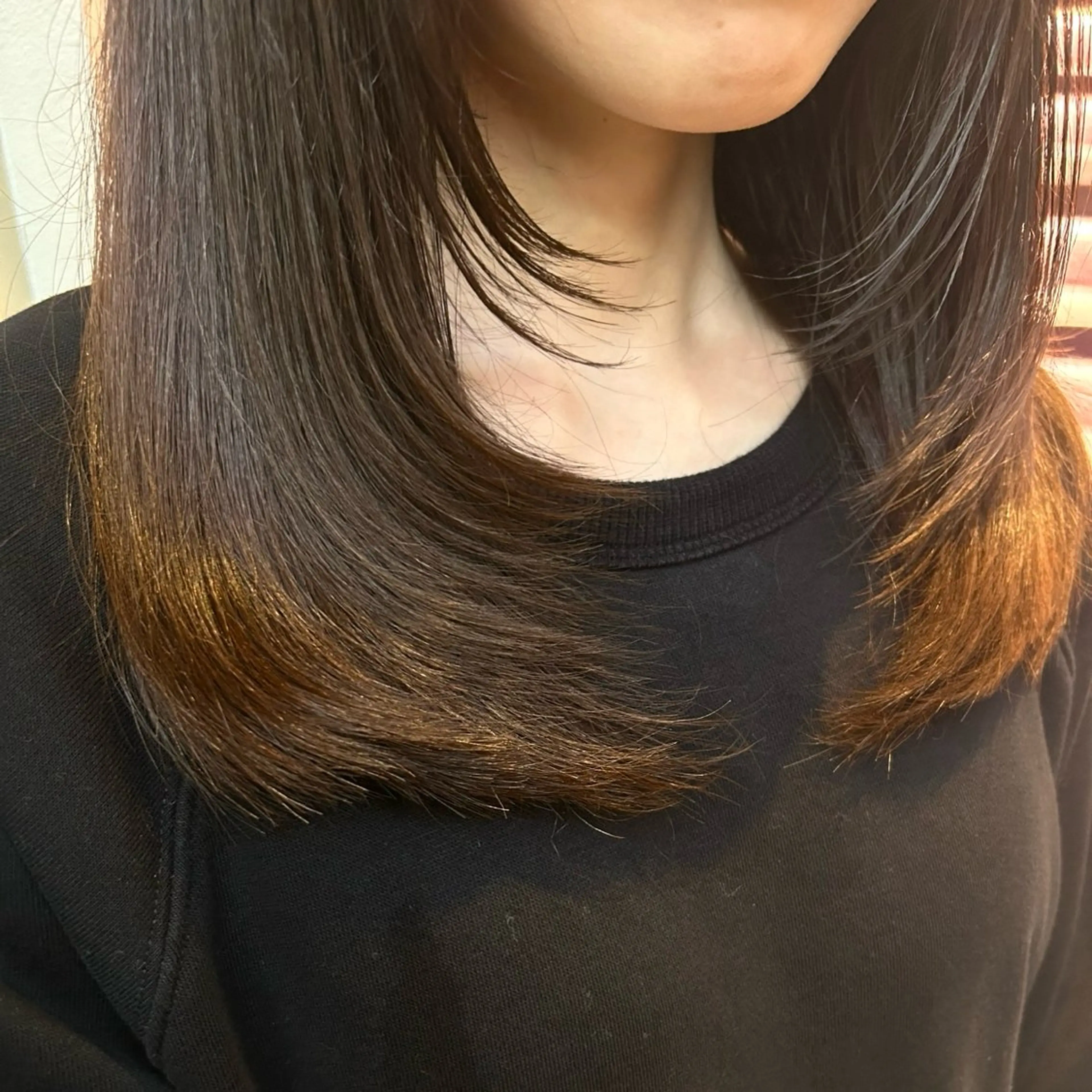 ミディアム レイヤーカット カット 大久保 たまきのヘアスタイル