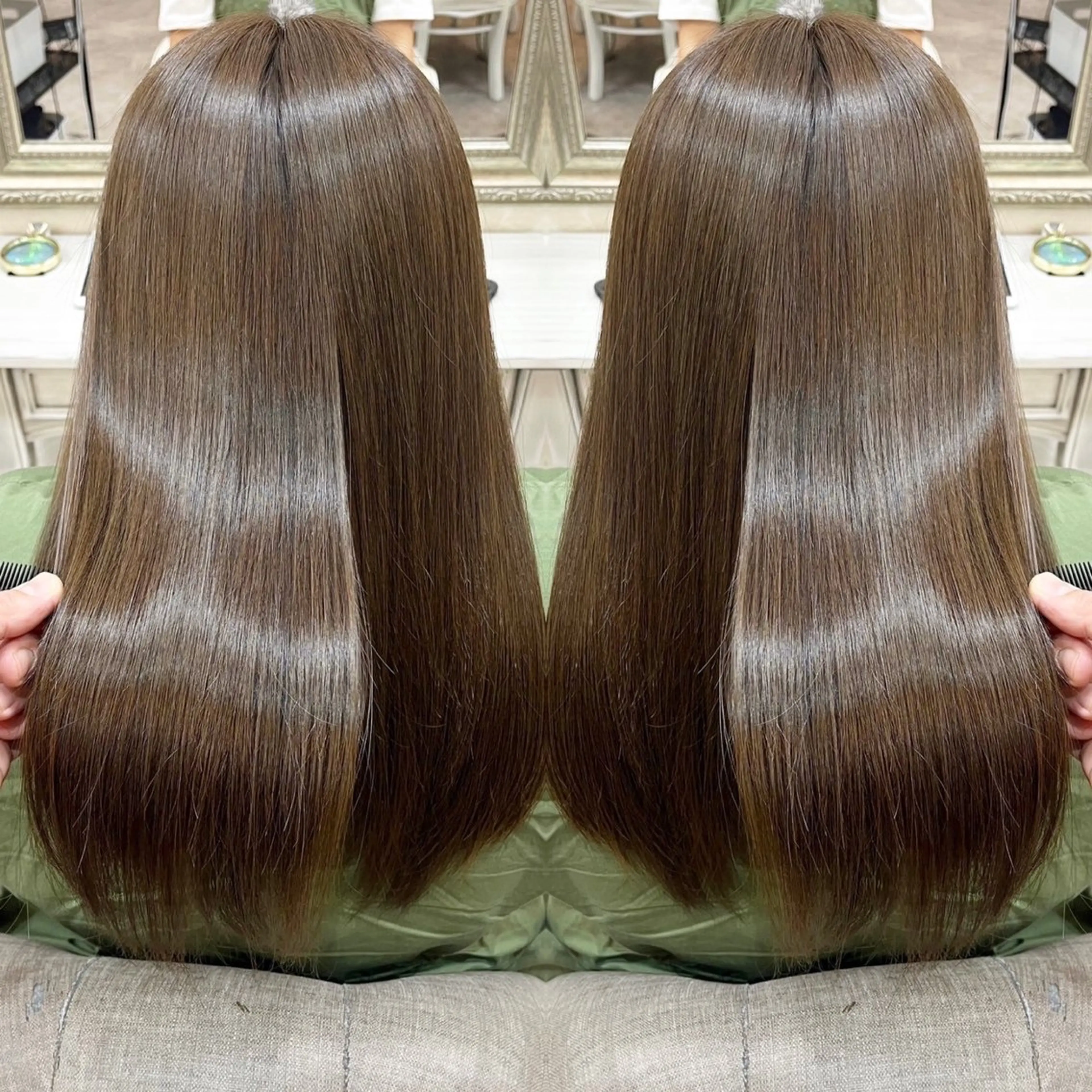 ミディアム カラー 山本 優音のヘアスタイル