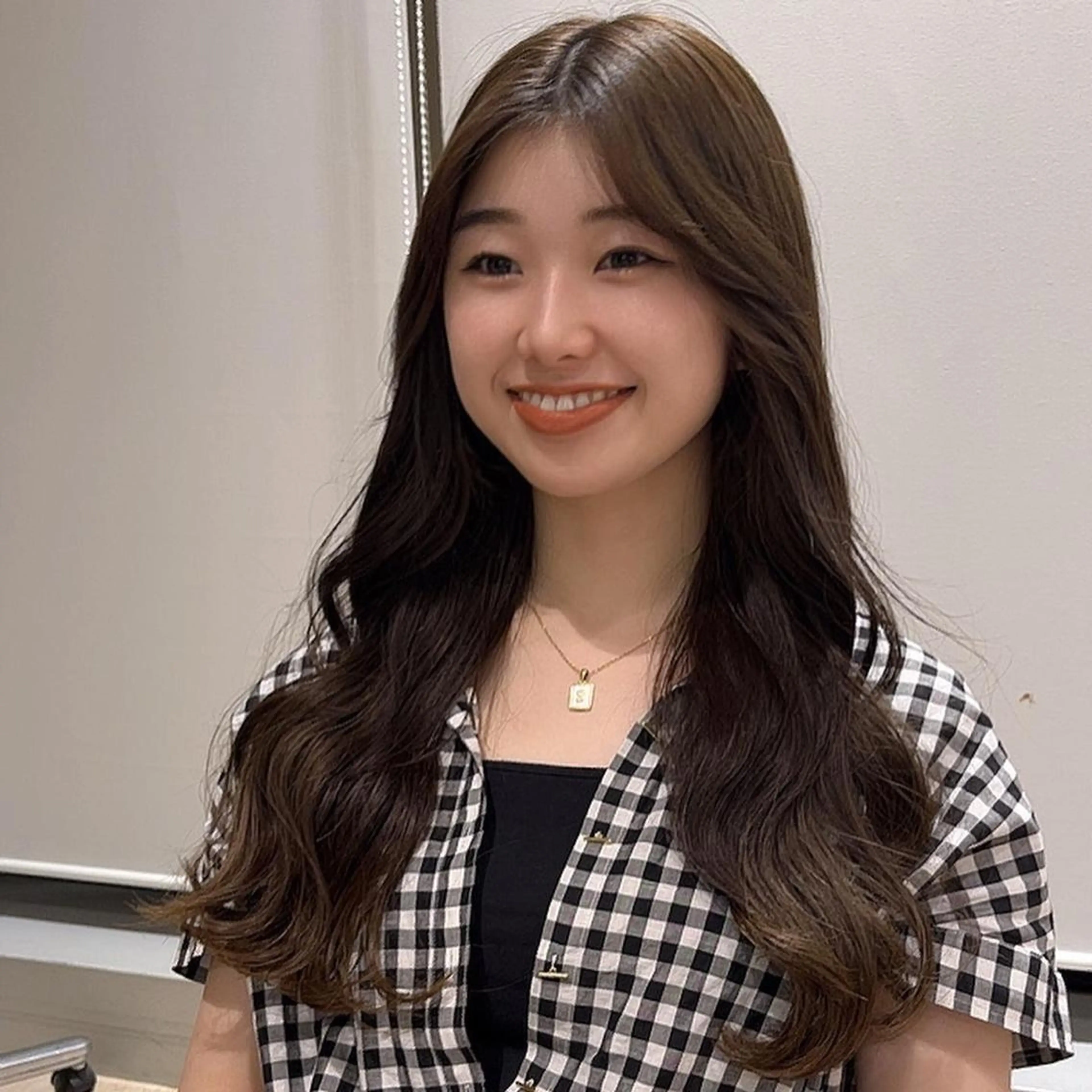 ロング カラー カット ヘアカラー 赤羽今日子/レイヤー /盛れる顔まわりのヘアスタイル