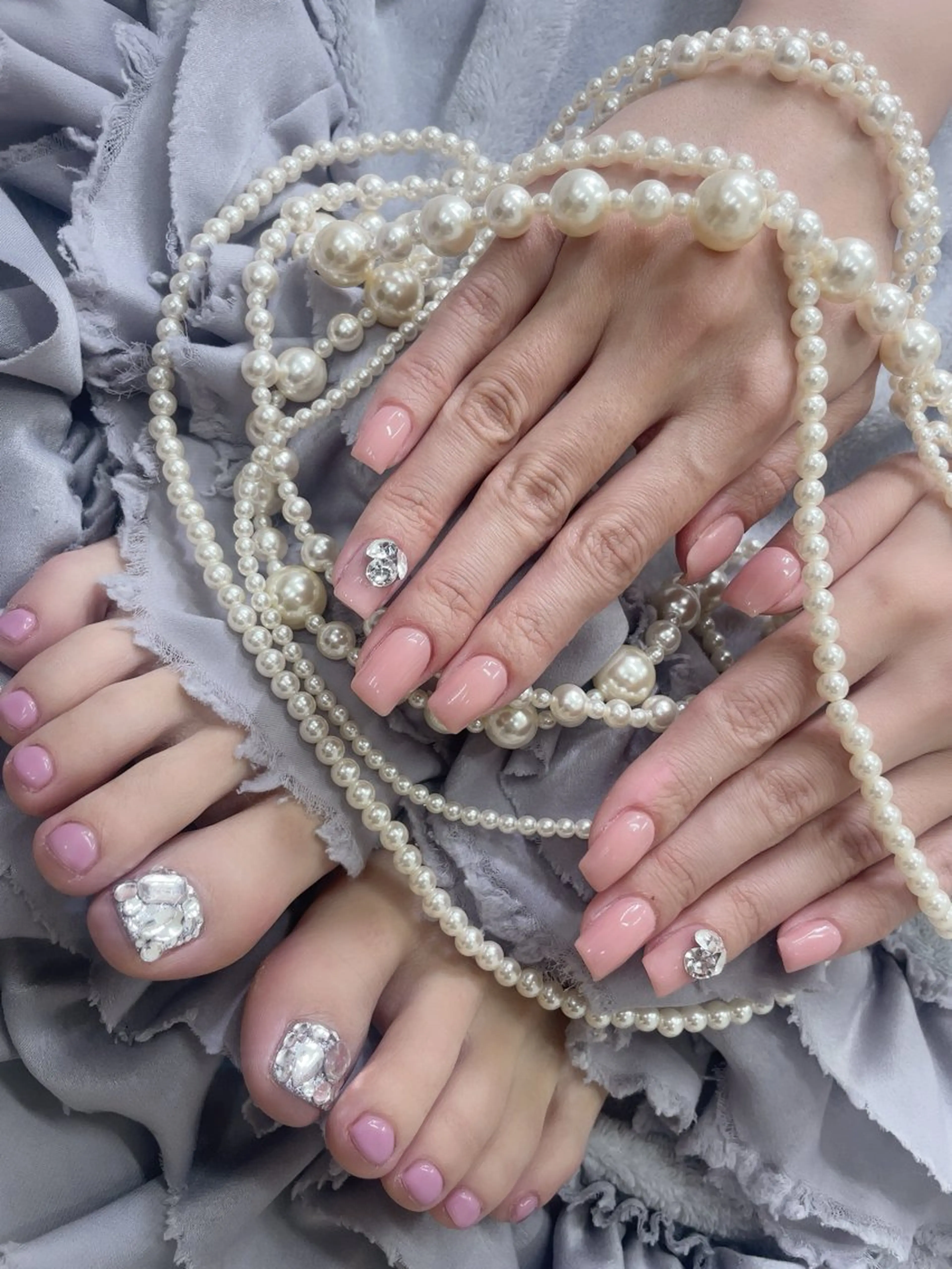 【オフなし】ジェル💅🏻ハンド&フット ワンカラーコース¥9800の写真
